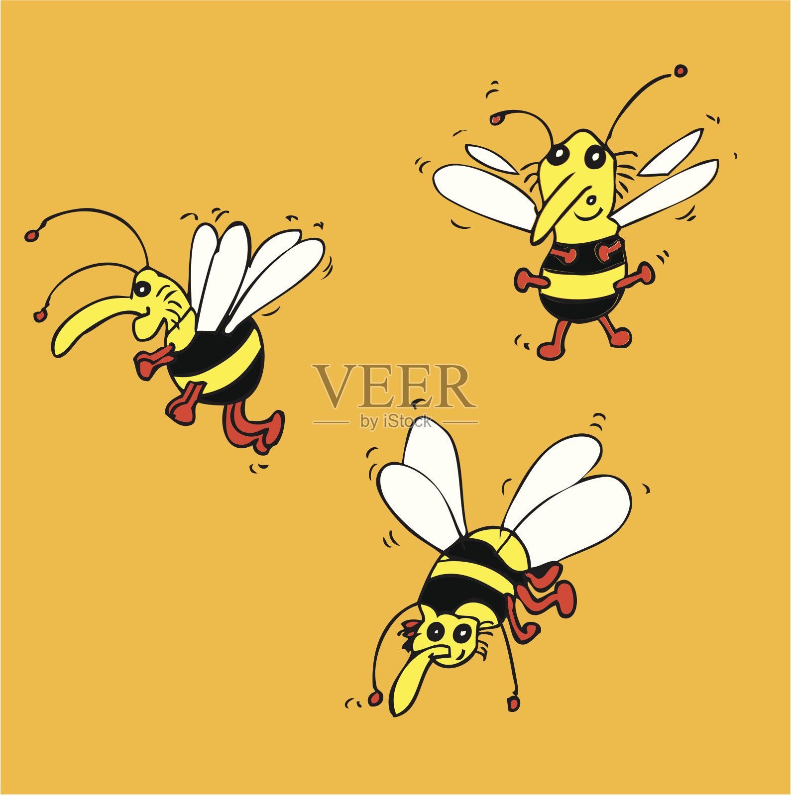 蜜蜂插图插画图片素材