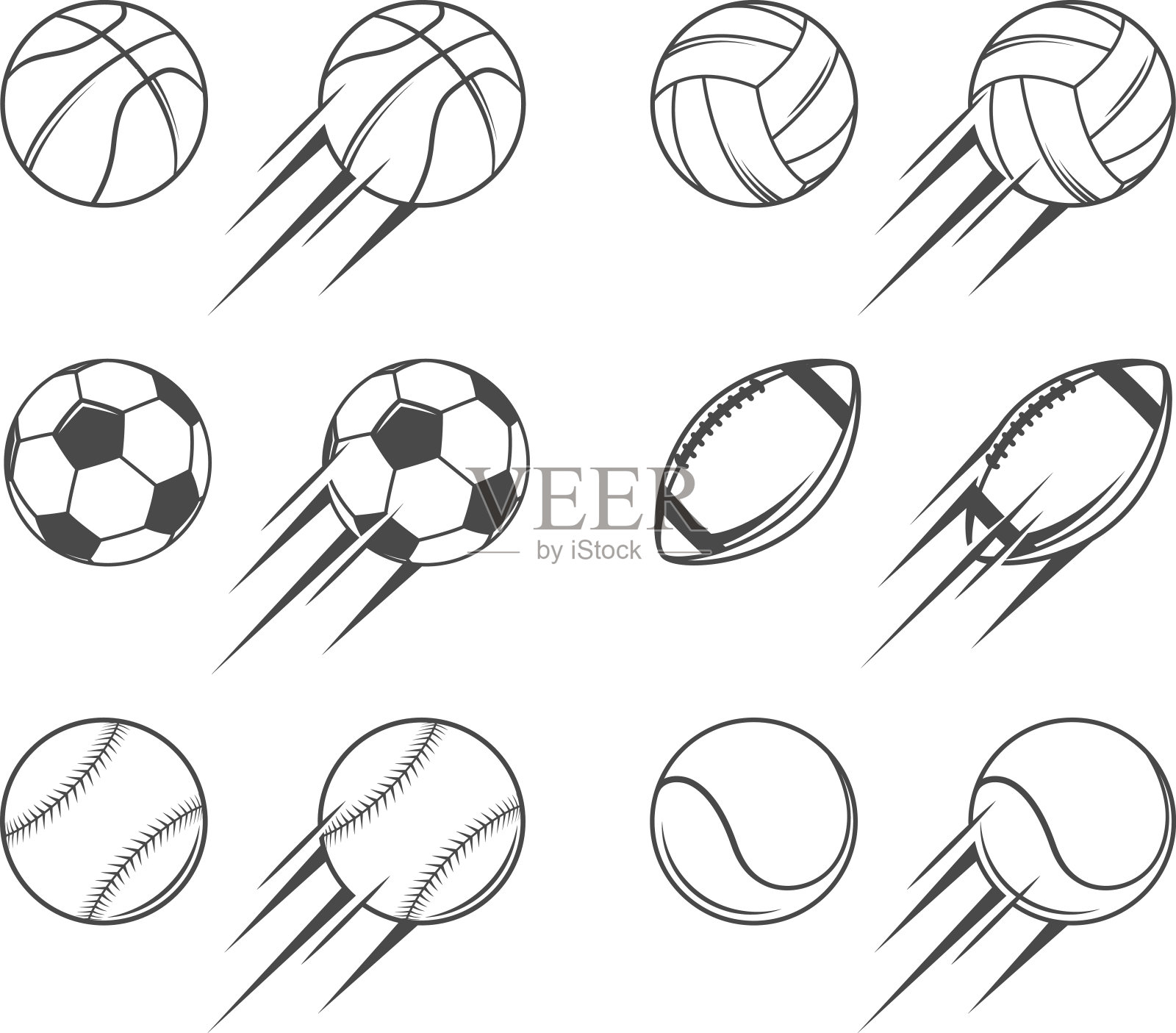 体育球插画图片素材