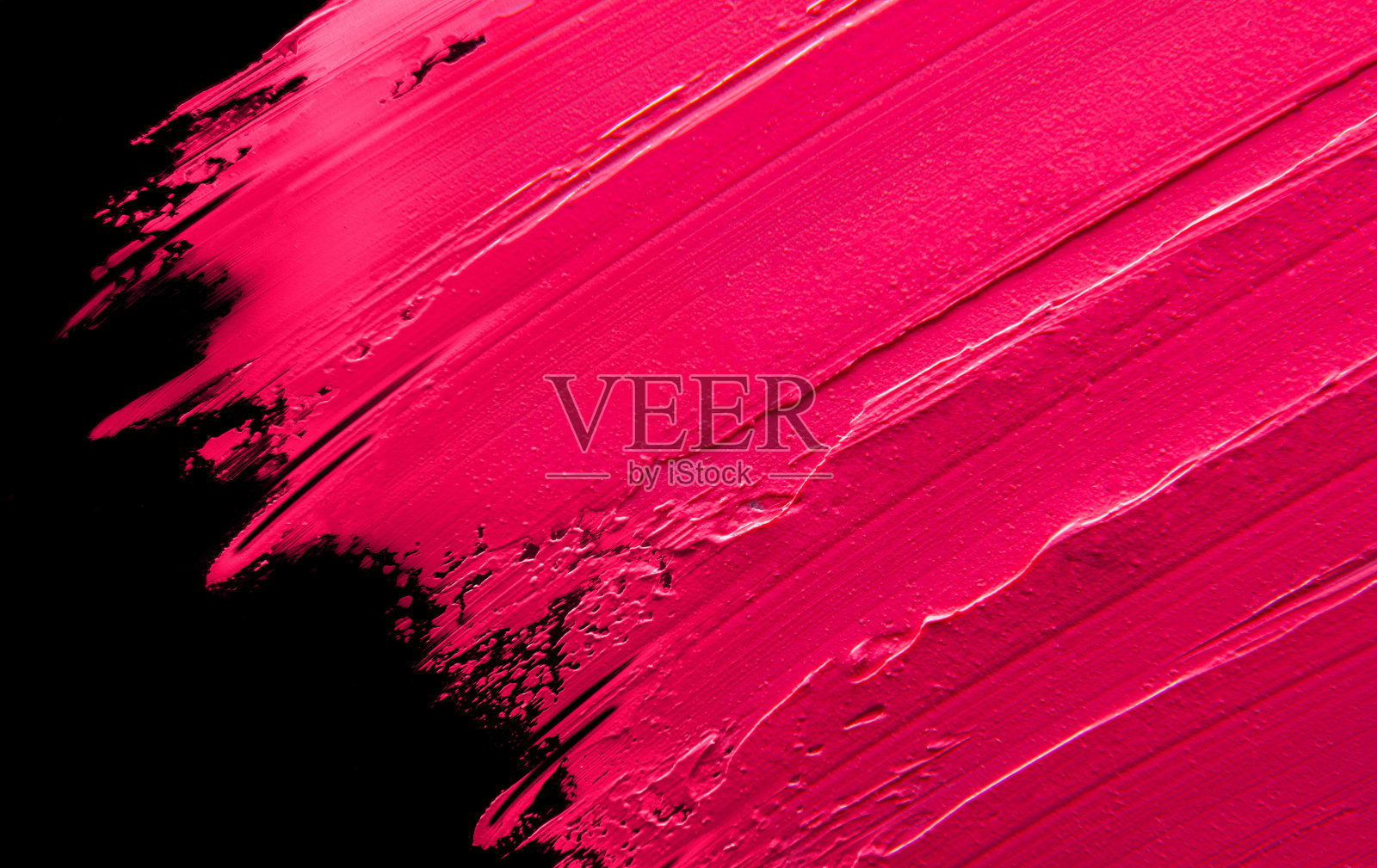 模糊的粉色唇膏在黑色孤立的背景上插画图片素材