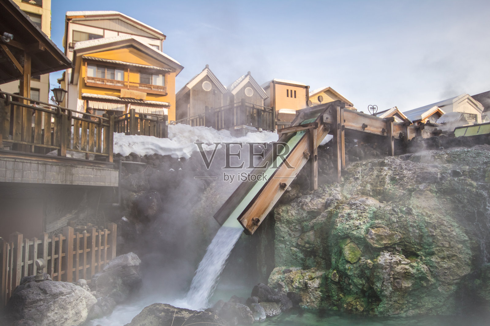 草津温泉是日本最著名的温泉之一照片摄影图片