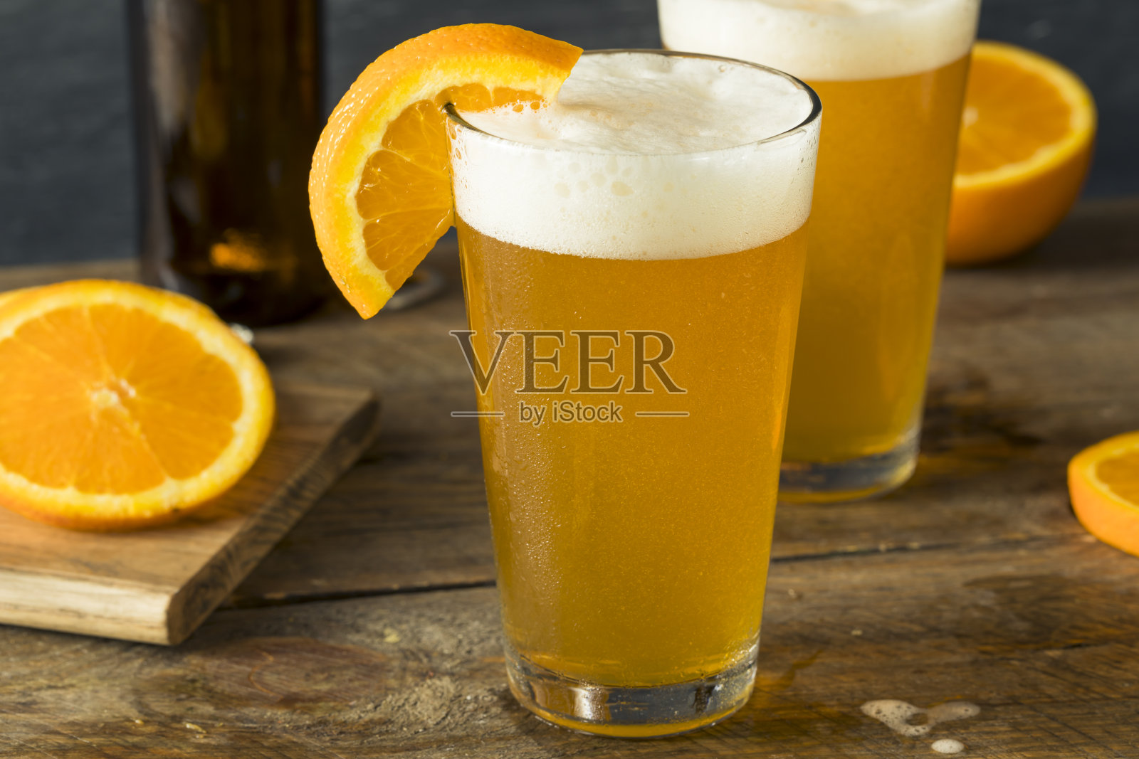 有机柑橘精酿啤酒照片摄影图片