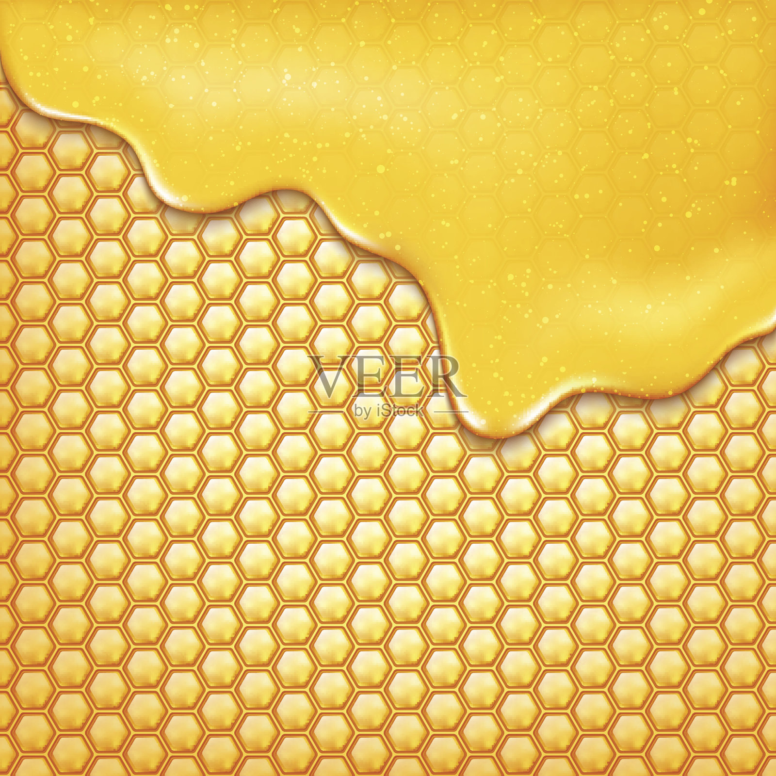甜蜜的蜂蜜插画图片素材