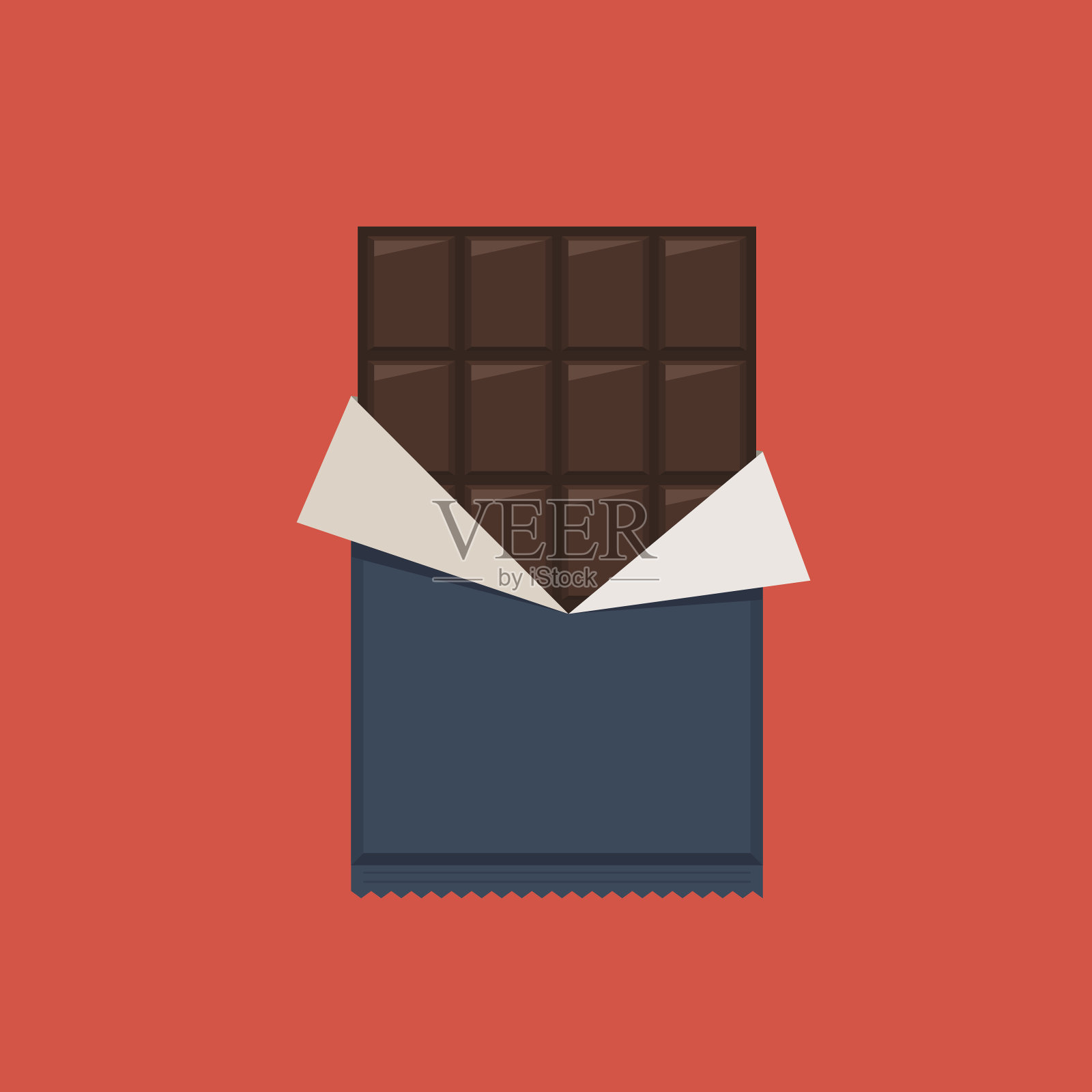 巧克力棒，聚乙烯包装纸设计元素图片