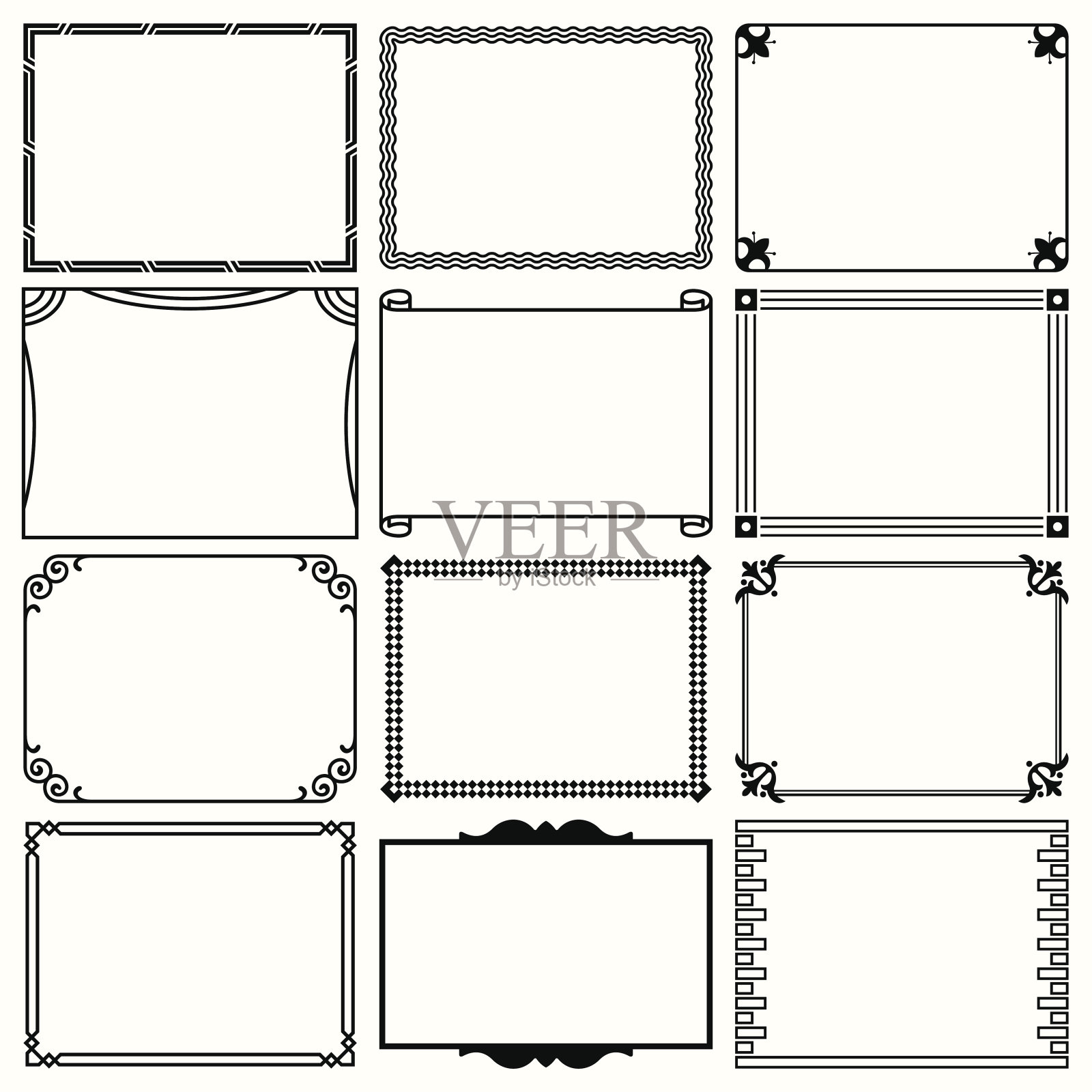 简单装饰相框(第九套)设计元素图片
