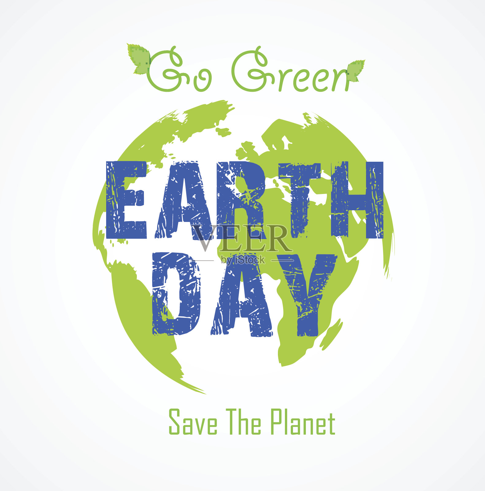 绿色概念拯救地球插画图片素材