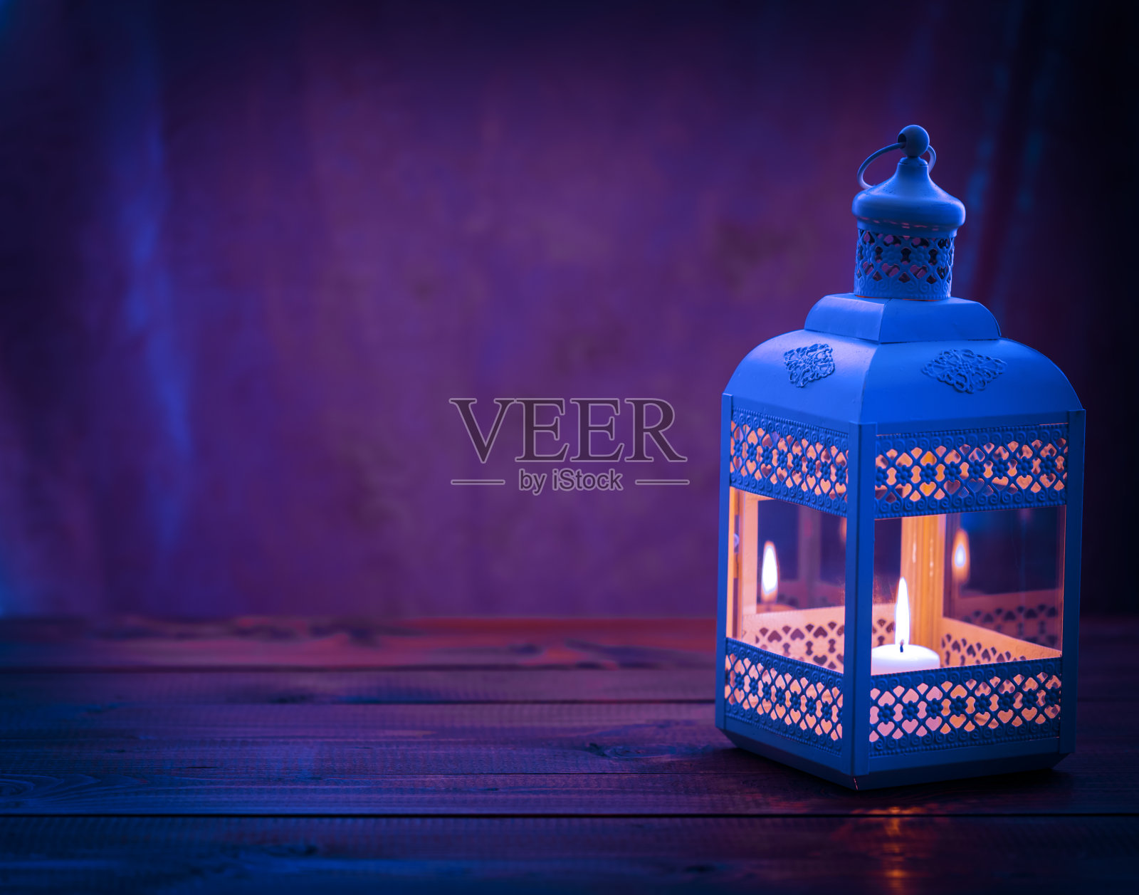 美丽的背景与闪光的灯笼Fanus。斋月斋月的穆斯林节日。为你的文本留出空间照片摄影图片