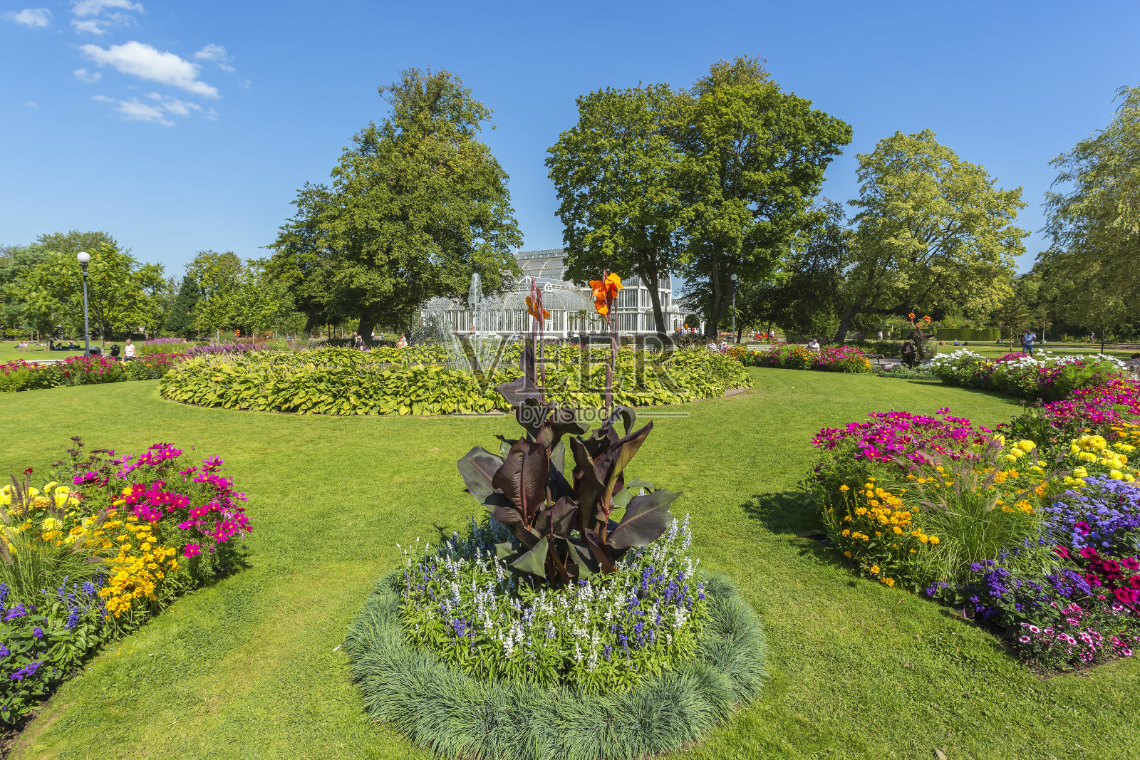 哥德堡花园协会的花坛照片摄影图片