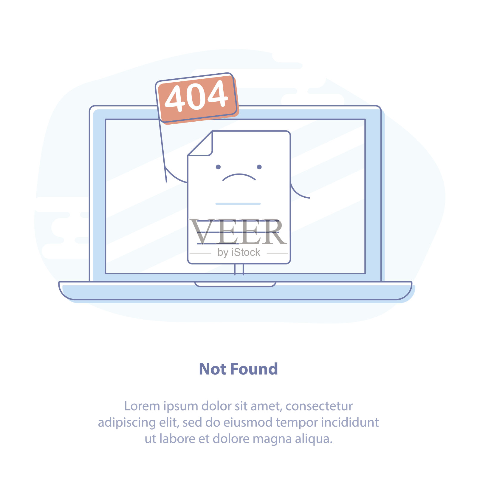 404错误页面或文件未找到图标插画图片素材