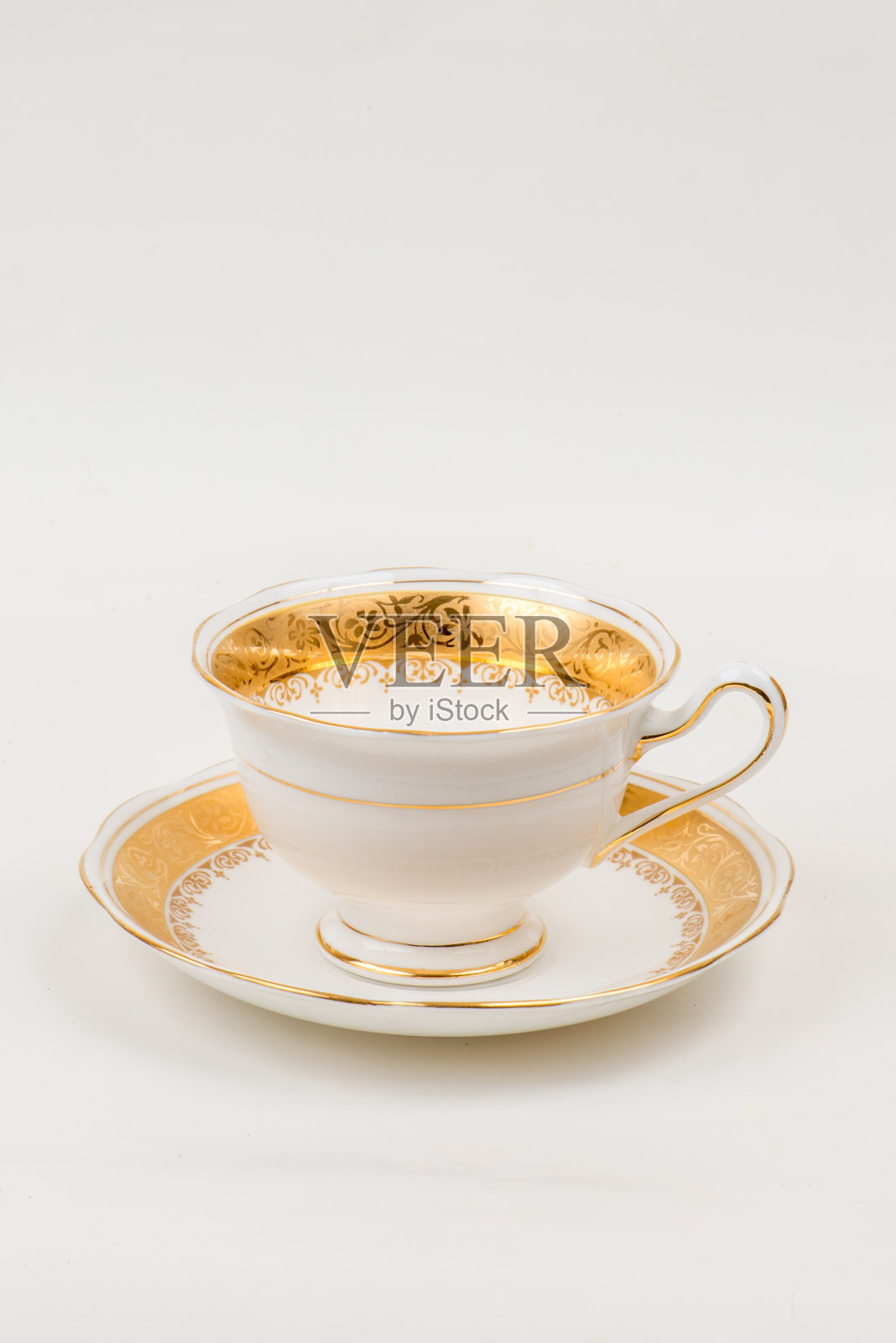 古英国精美骨瓷茶杯照片摄影图片
