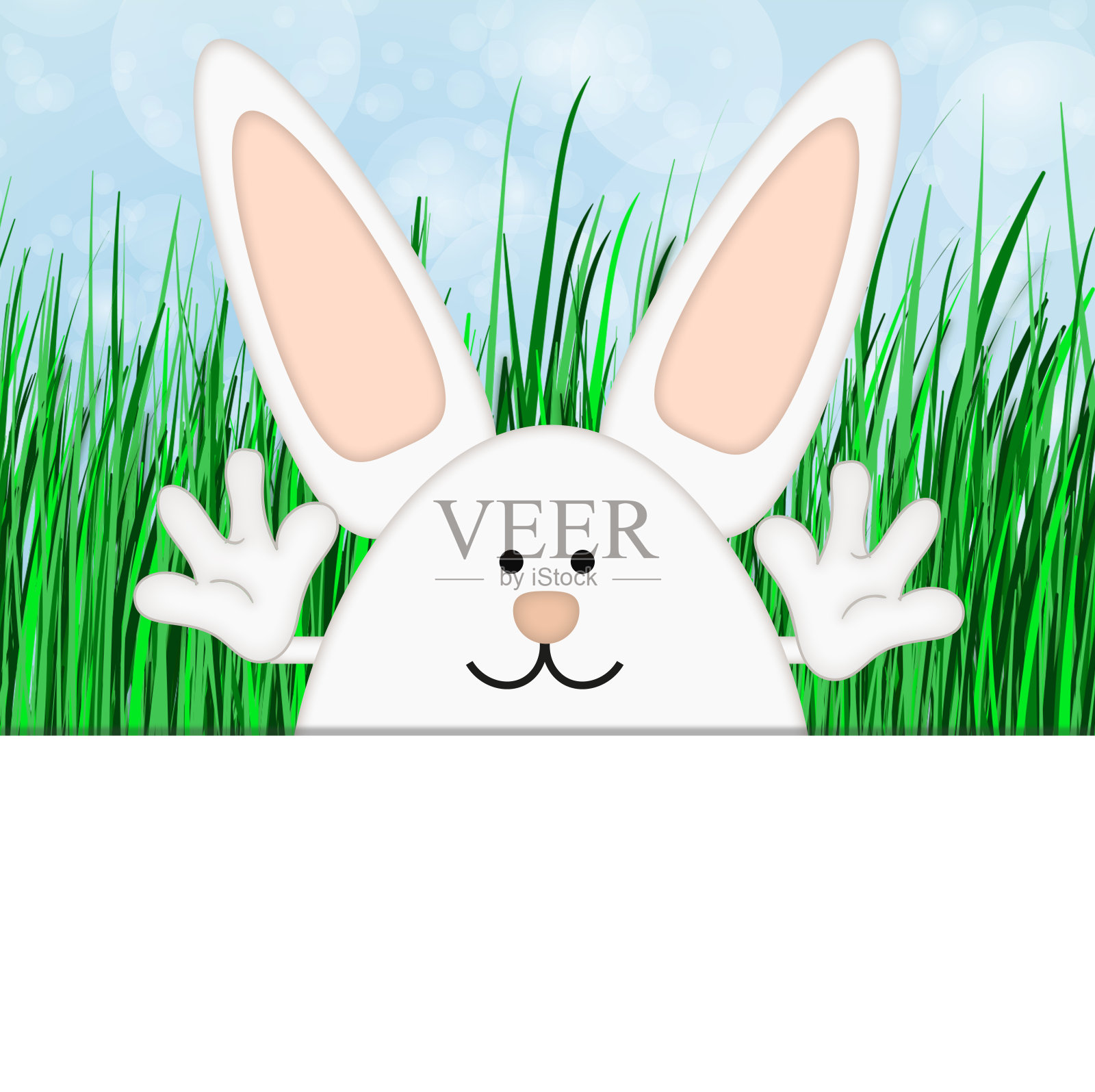 复活节兔子卡通插图广告空间插画图片素材