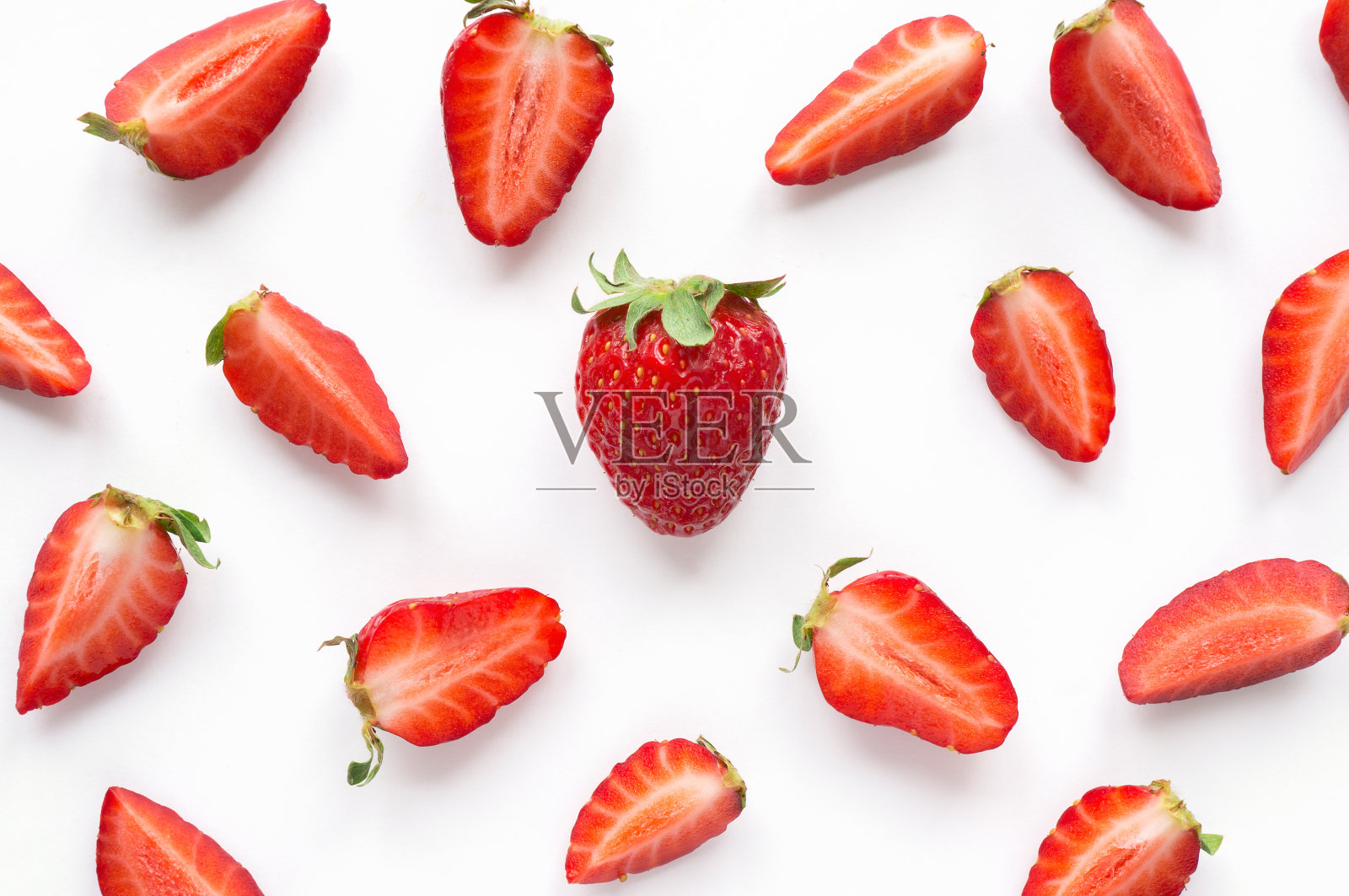草莓的创意模式。照片摄影图片