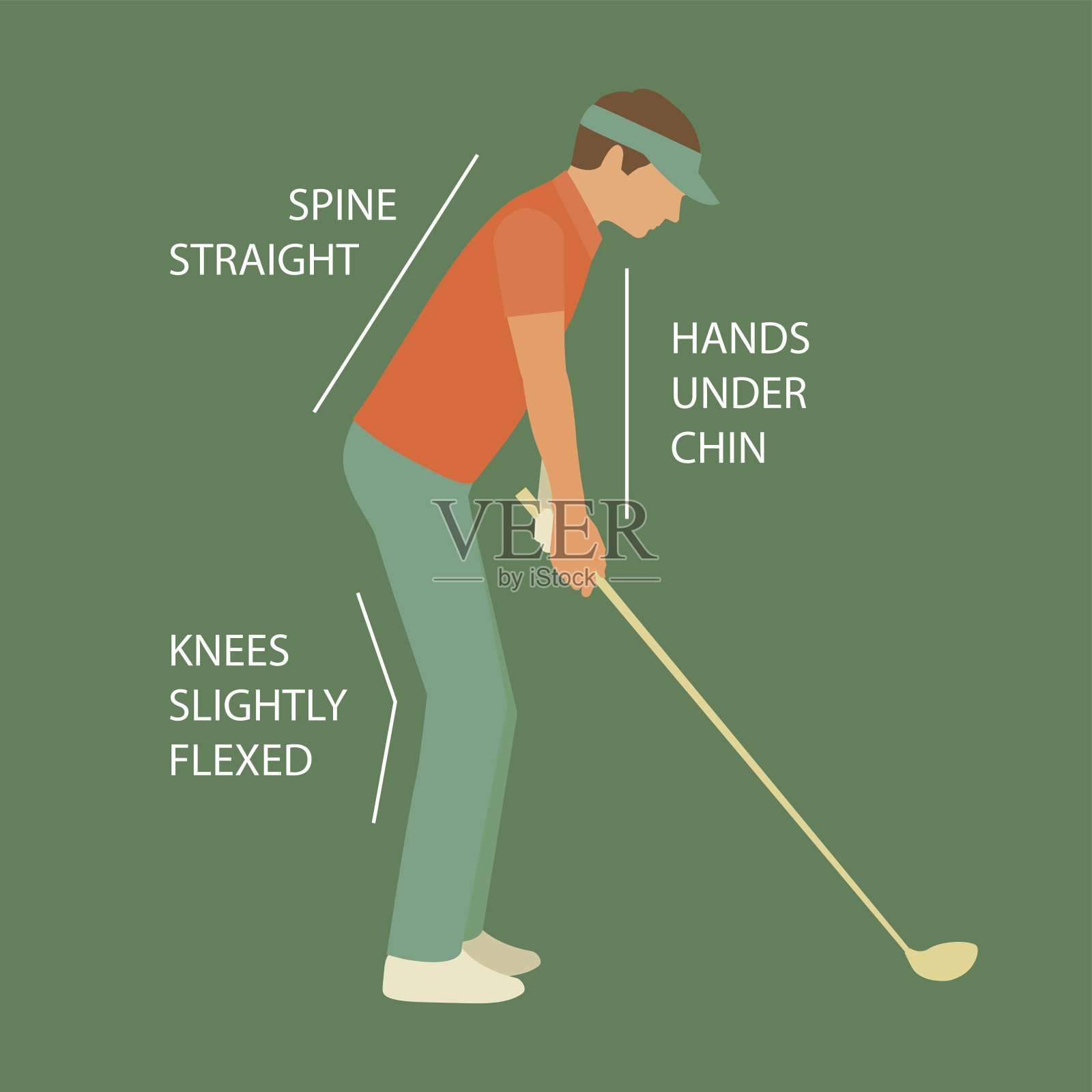高尔夫球运动插画图片素材