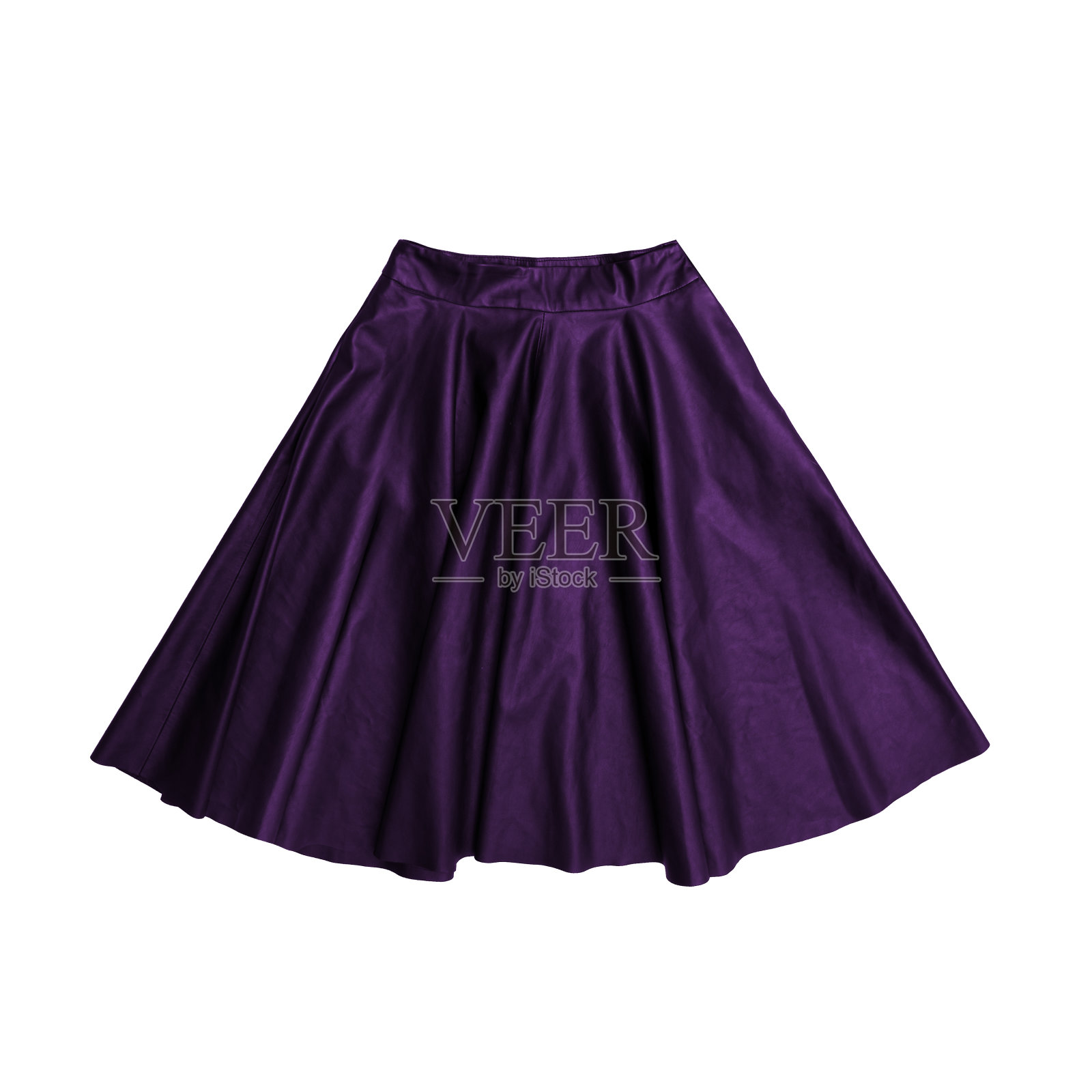 紫色皮革a字裙孤立的白色背景照片摄影图片