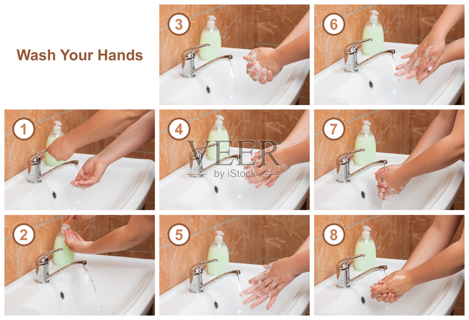 洗你的手。清洁双手。卫生照片摄影图片