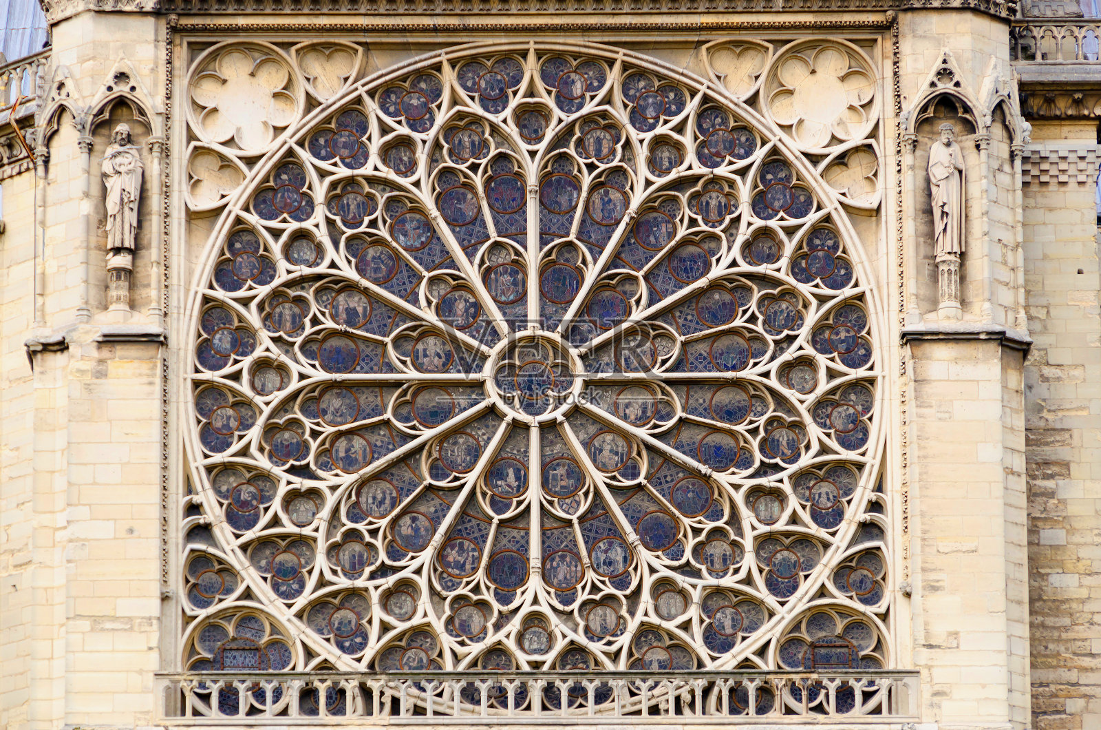 巴黎圣母院玫瑰窗照片摄影图片