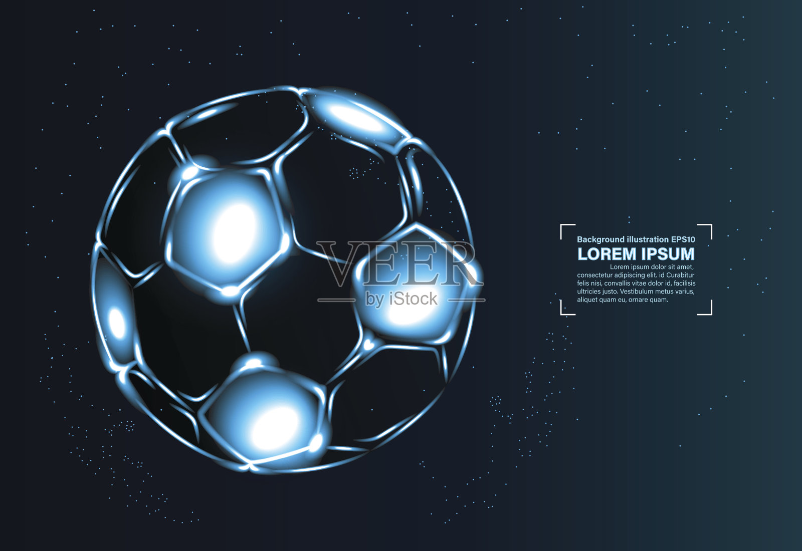 摘要向量背景。足球足球中暗光的概念插画图片素材