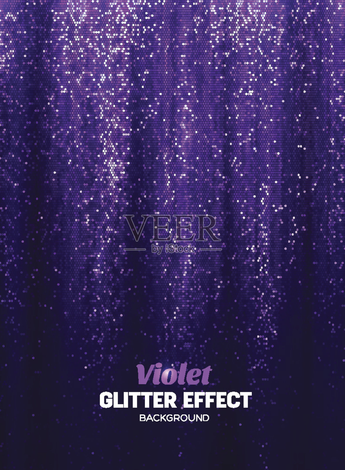 魔法闪光背景在紫色。海报背景与闪耀元素。插画图片素材
