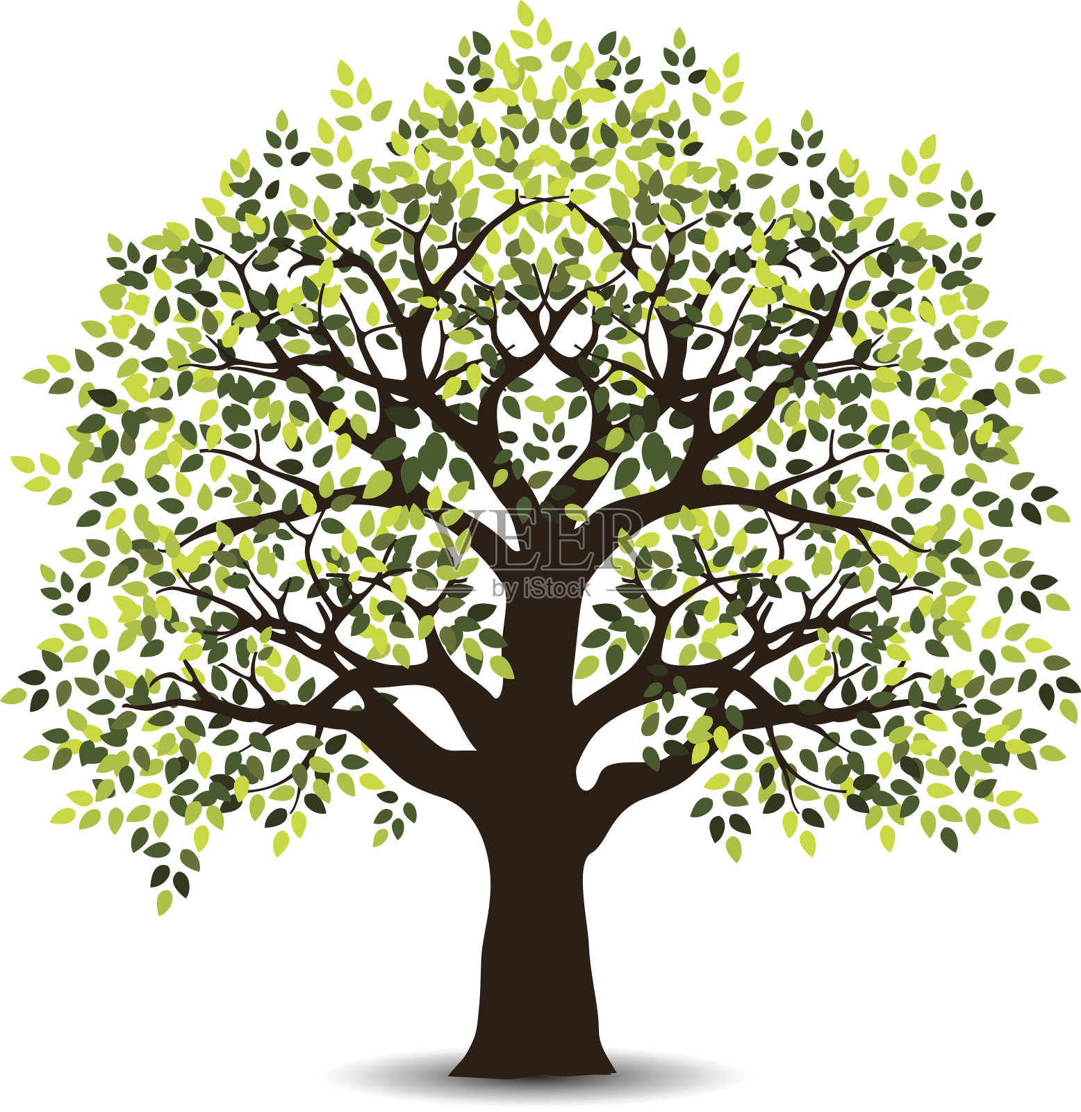 为您的设计风格化的树设计元素图片