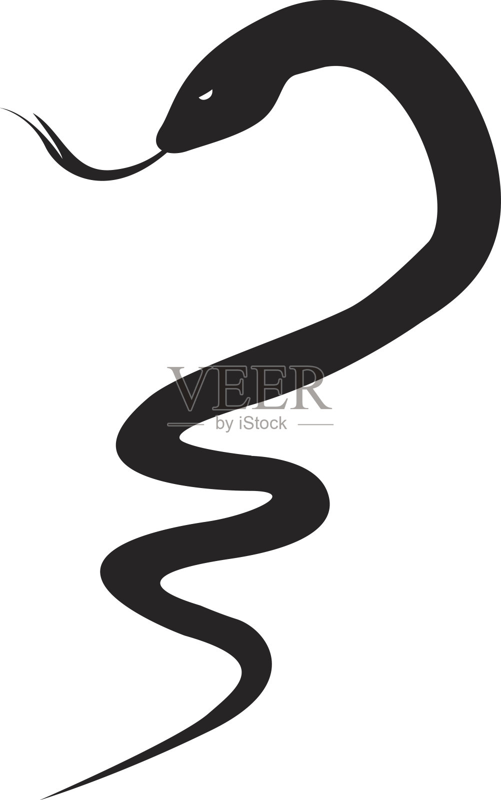 蜷缩的蛇插画图片素材