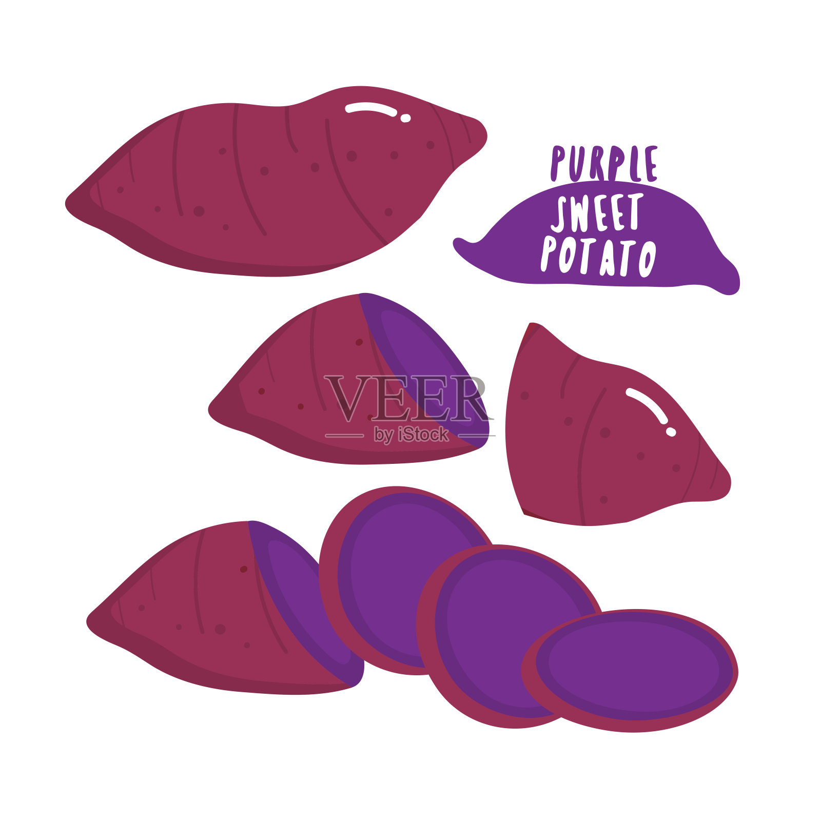 紫甘薯设计元素图片