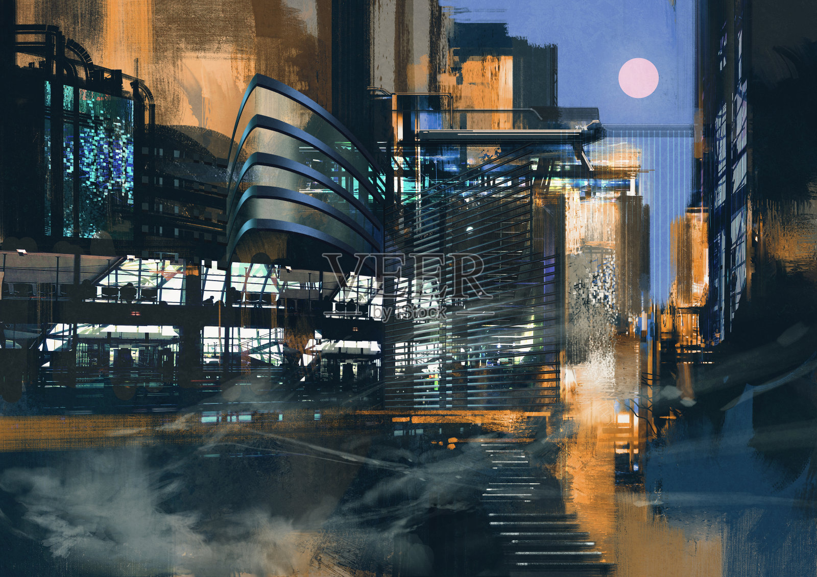 未来科幻城市,插图插画图片素材
