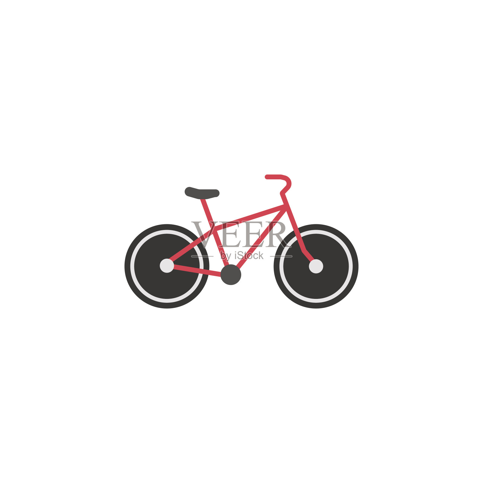 自行车立体图标，导航和交通标志图标素材