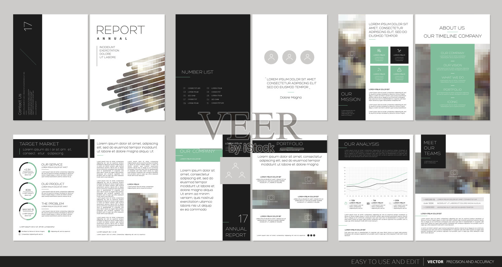 设计年度报告，传单，宣传册。设计模板素材