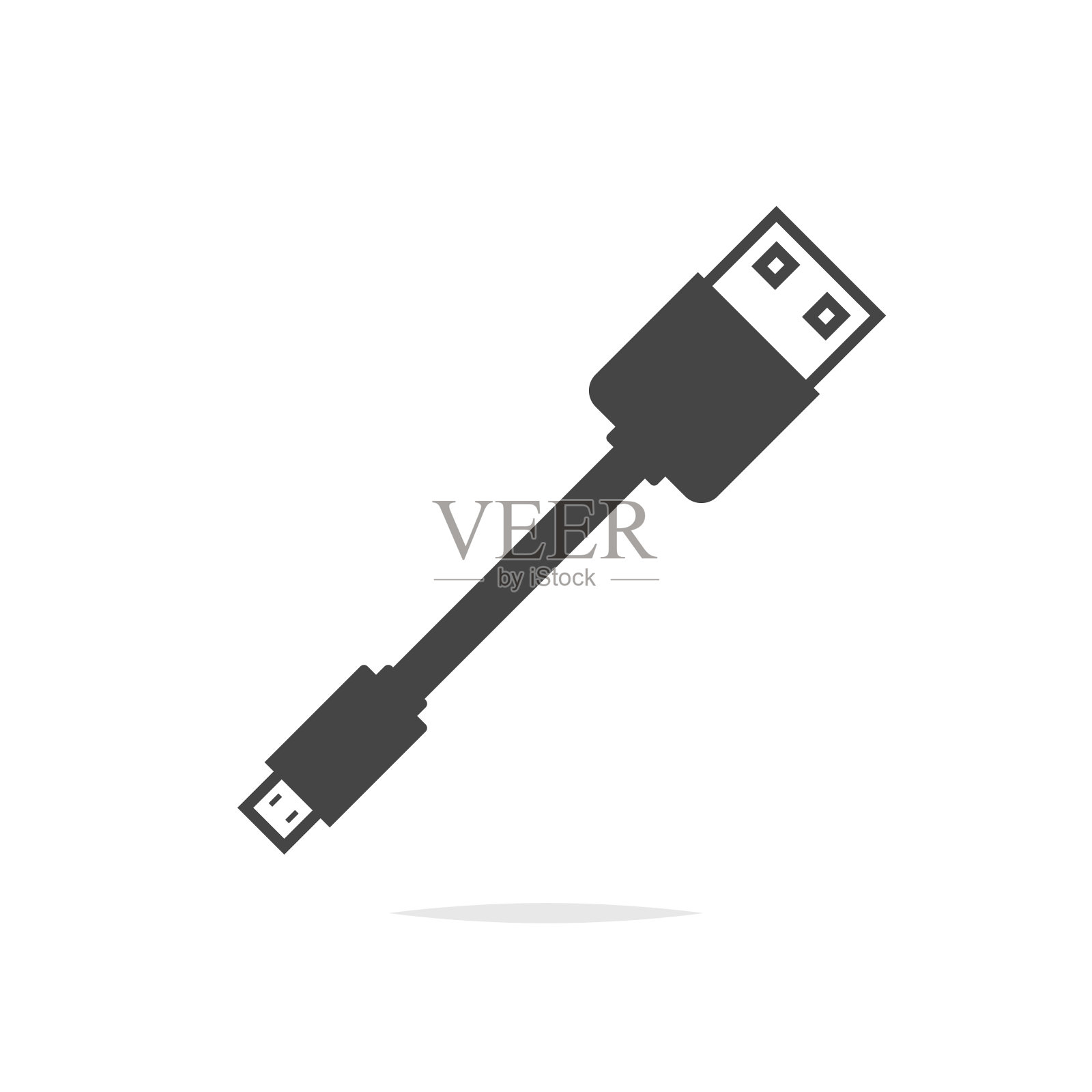USB电缆图标矢量设计元素图片