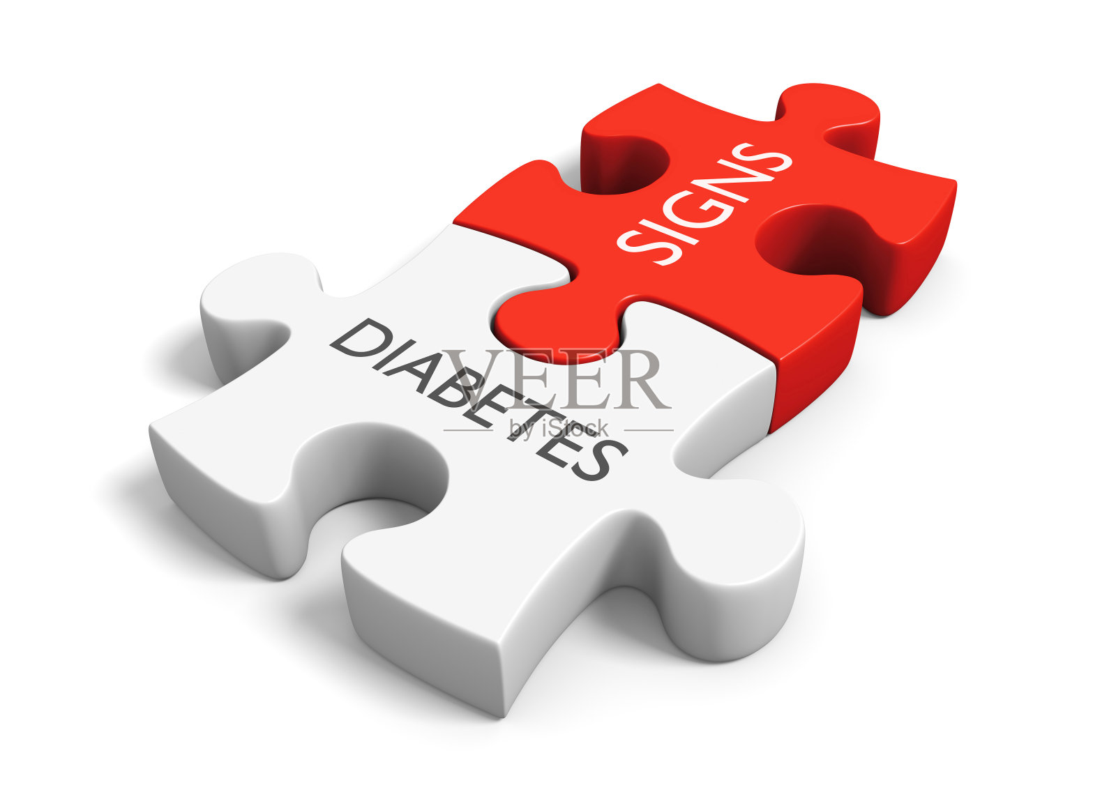 糖尿病代谢性疾病的体征和症状概念，3D渲染照片摄影图片