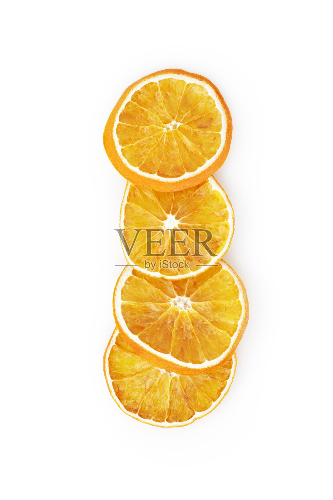 干橙子片，孤立于白色照片摄影图片