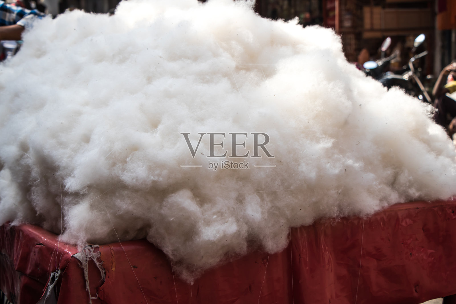 一个棉花在市场上出售的形象照片摄影图片