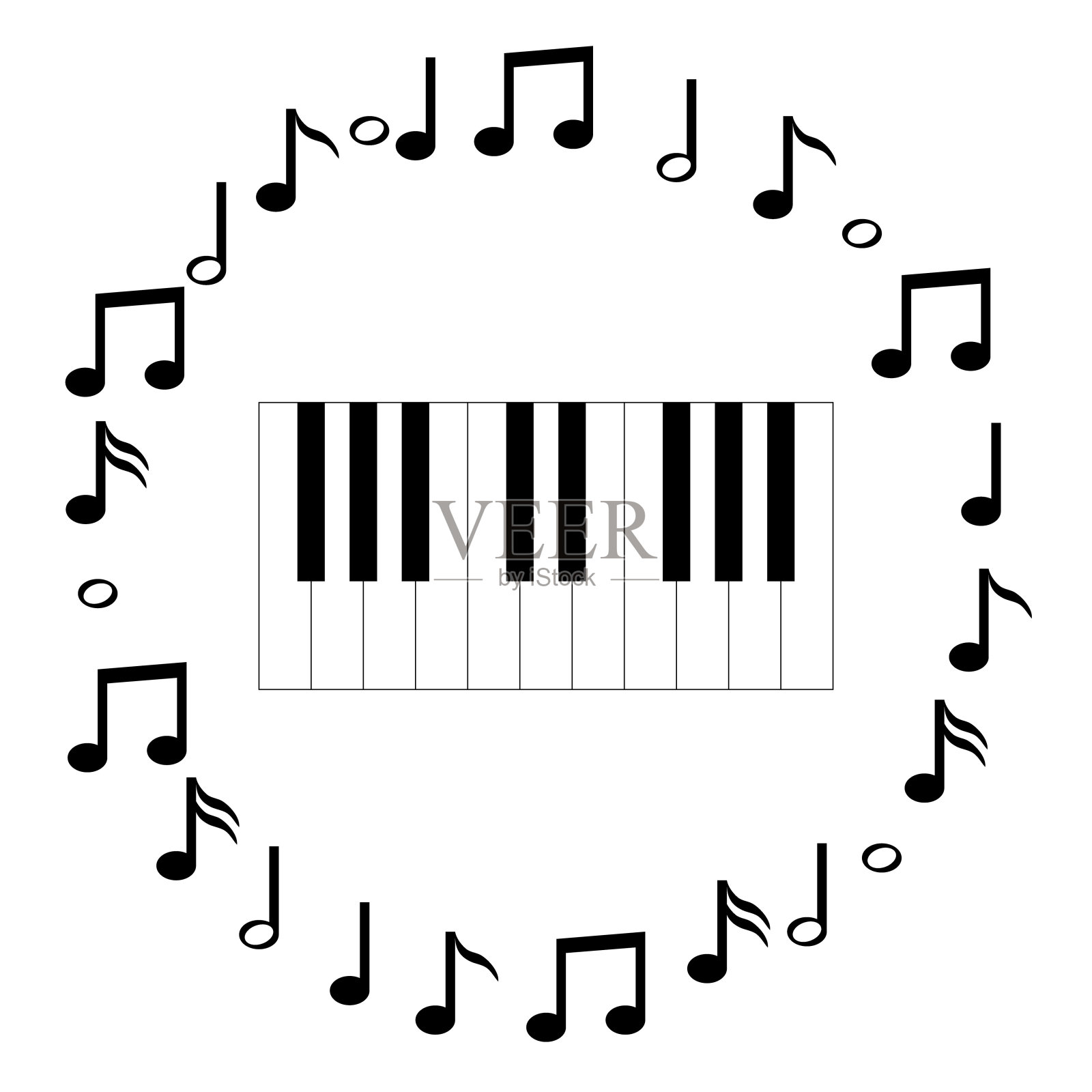 钢琴的图标插画图片素材
