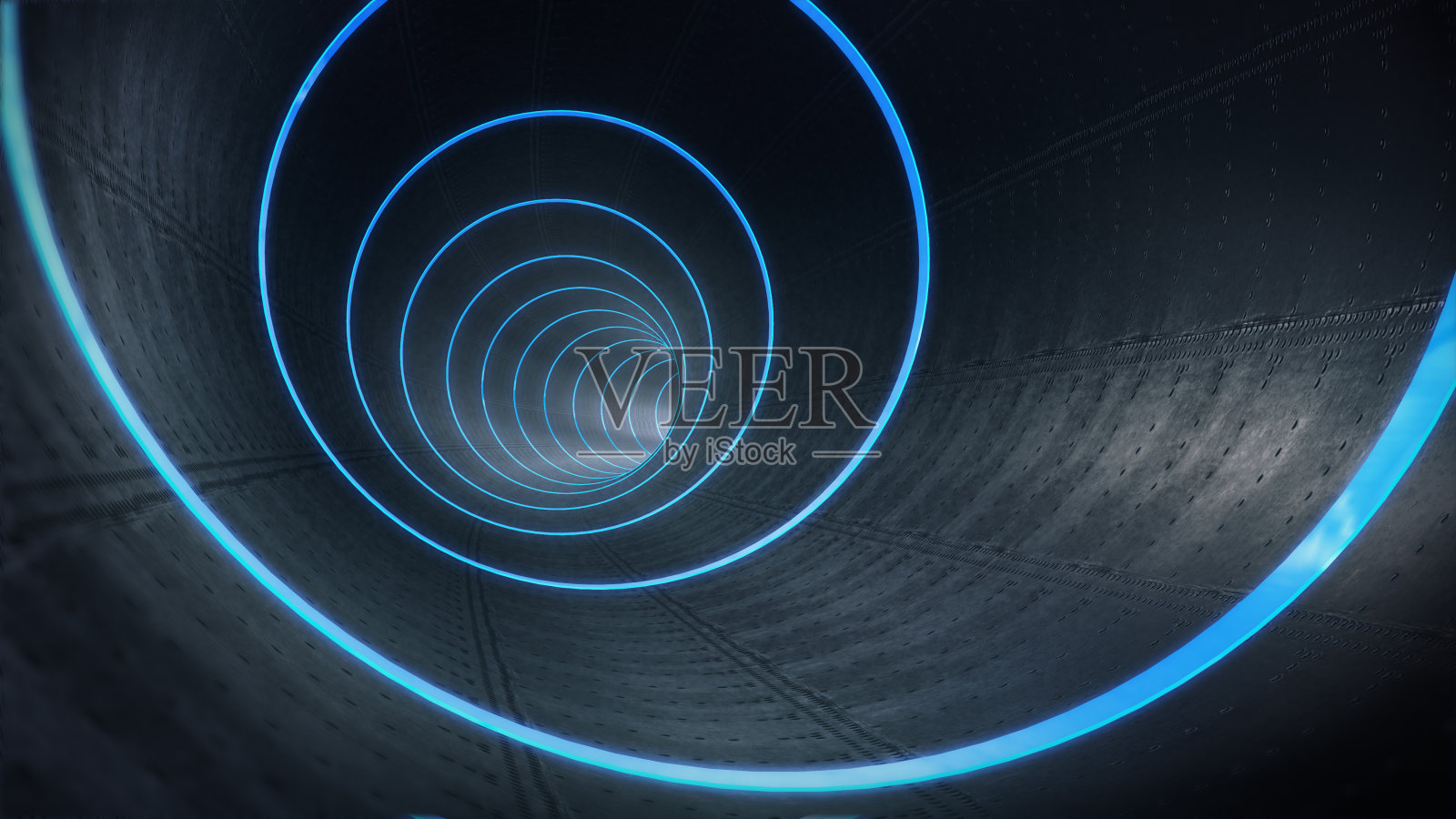 管子，长长的黑暗隧道，充满未来的光明。三维渲染照片摄影图片