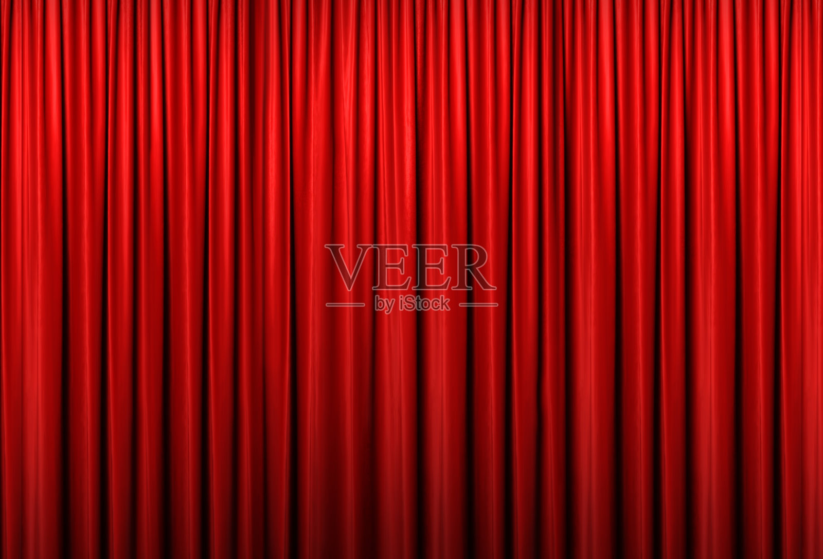 红色舞台幕布，3d插图照片摄影图片