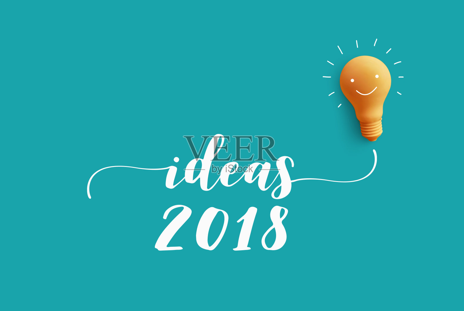 IDEAS 2018关于灯泡的信息。业务创新的想法照片摄影图片