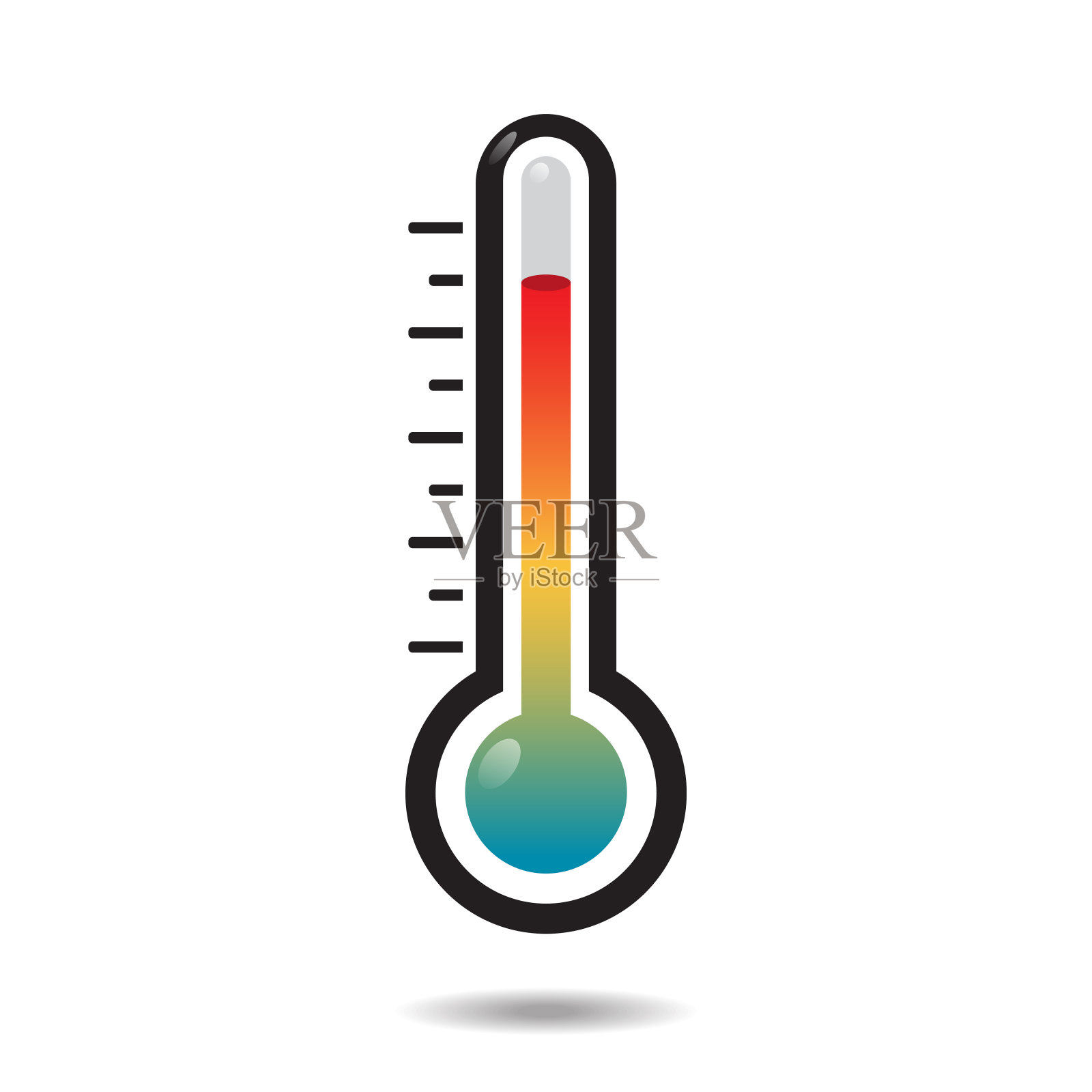 温度计图标设置插画图片素材