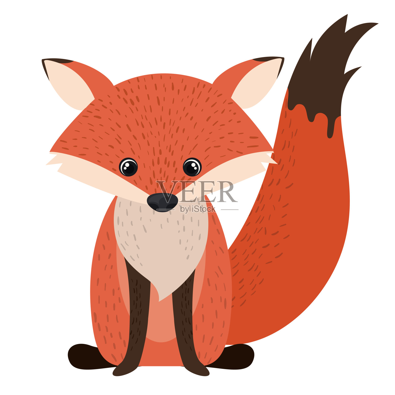孤立狐狸卡通设计设计元素图片
