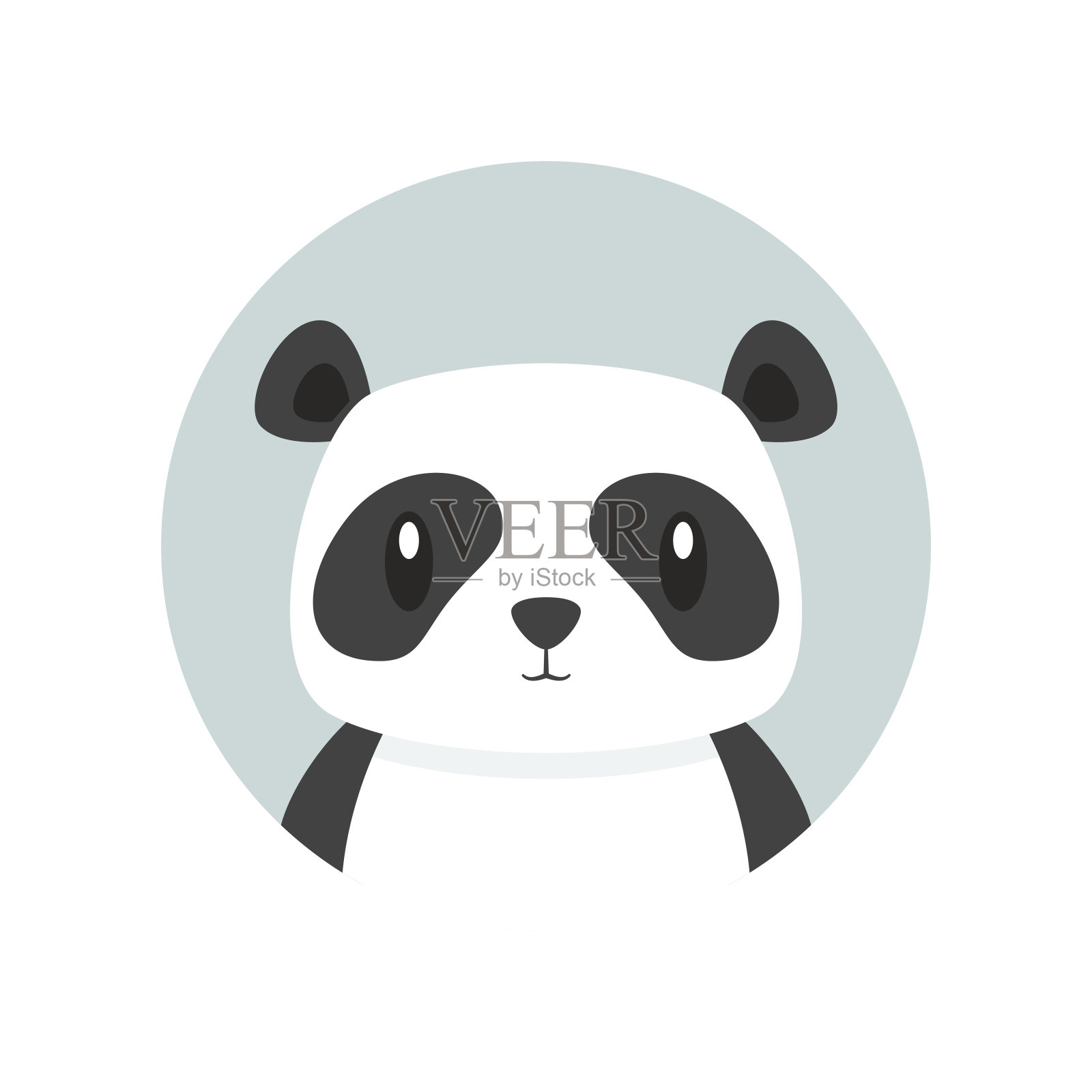 熊猫图标矢量设计元素图片