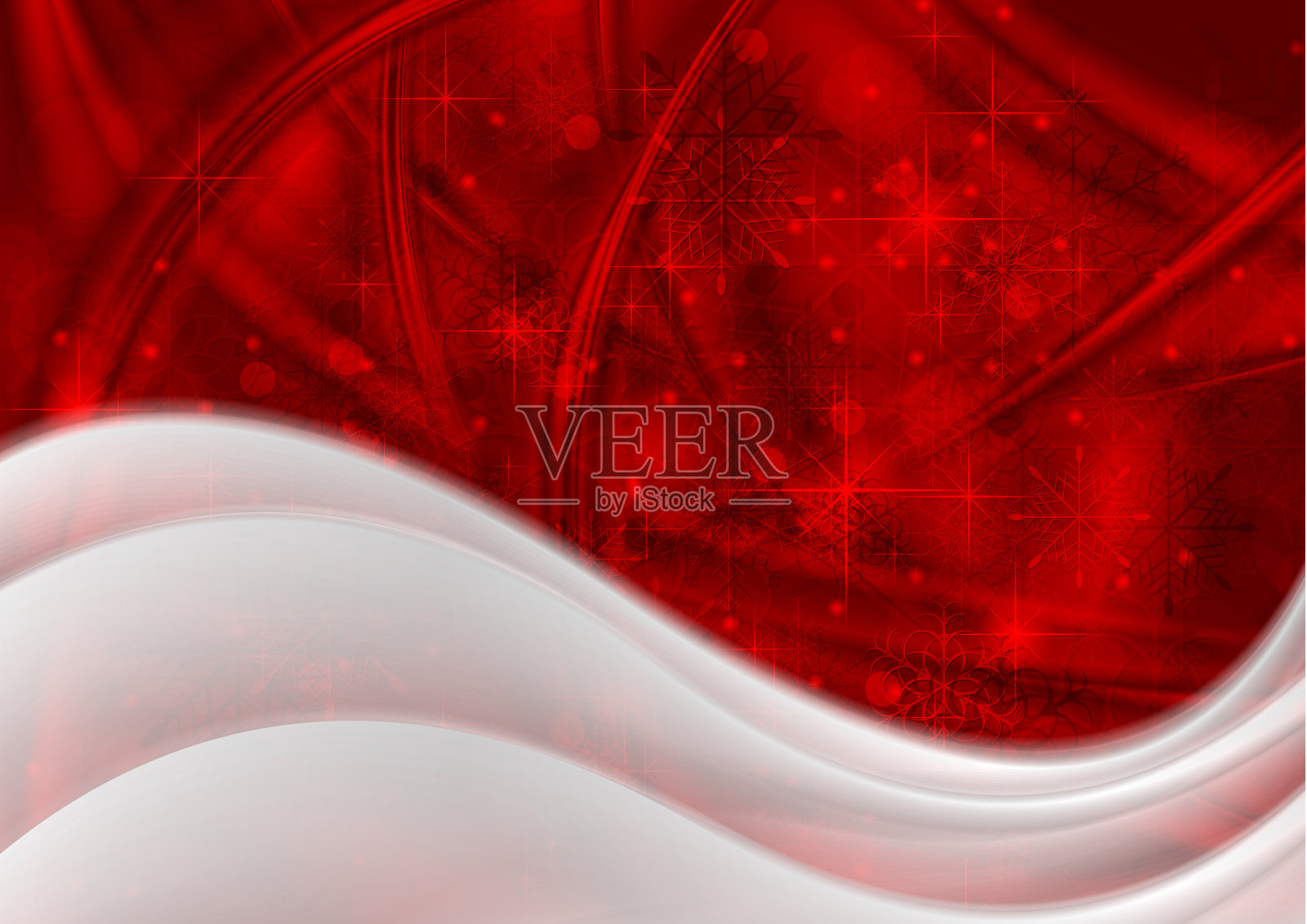 明亮的红色波浪圣诞背景插画图片素材