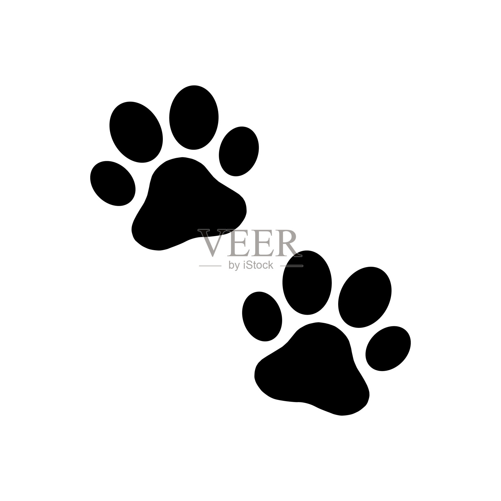 狗爪，动物爪矢量插图插画图片素材_ID:422170753-Veer图库