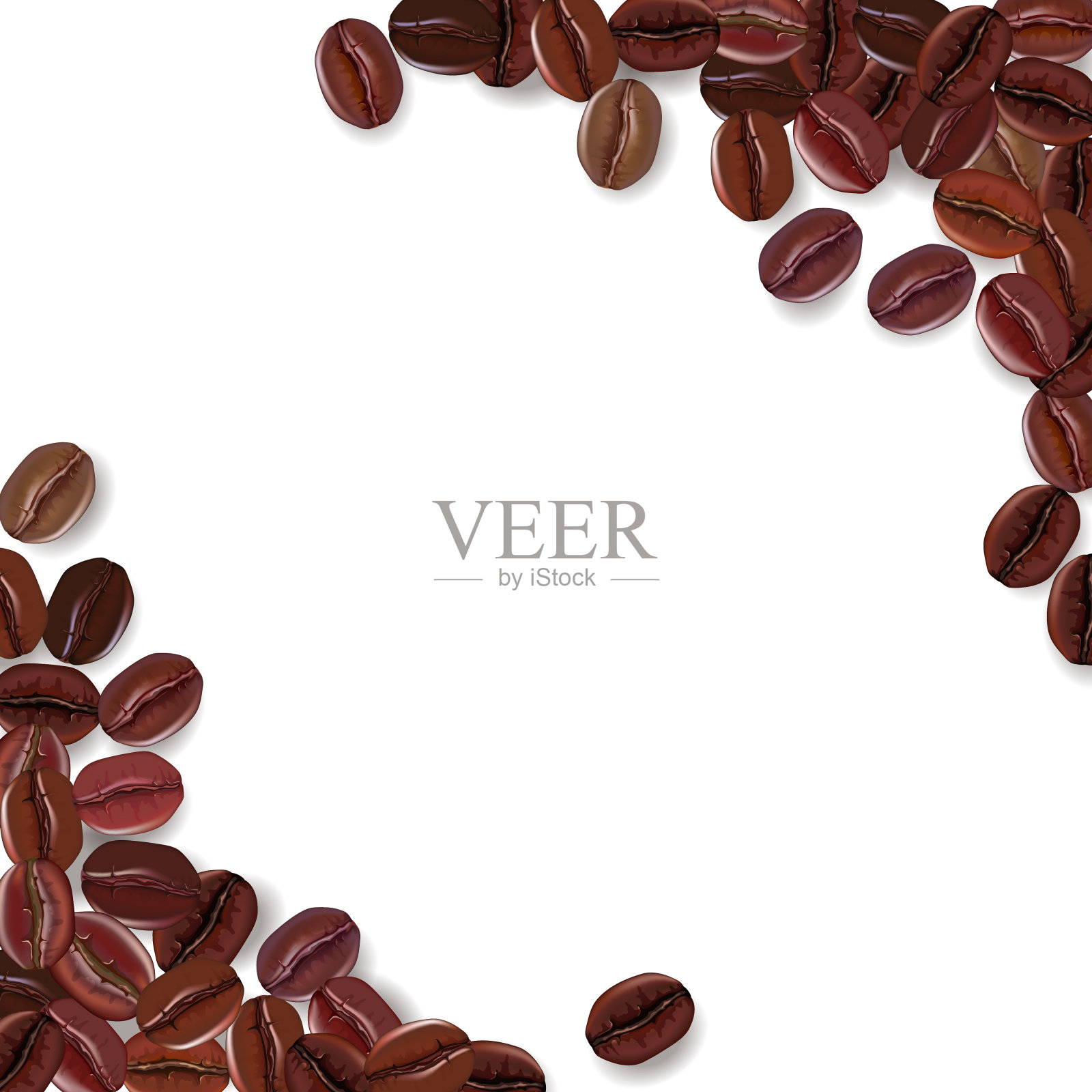 背景与现实的咖啡豆和文字的地方。设计元素图片
