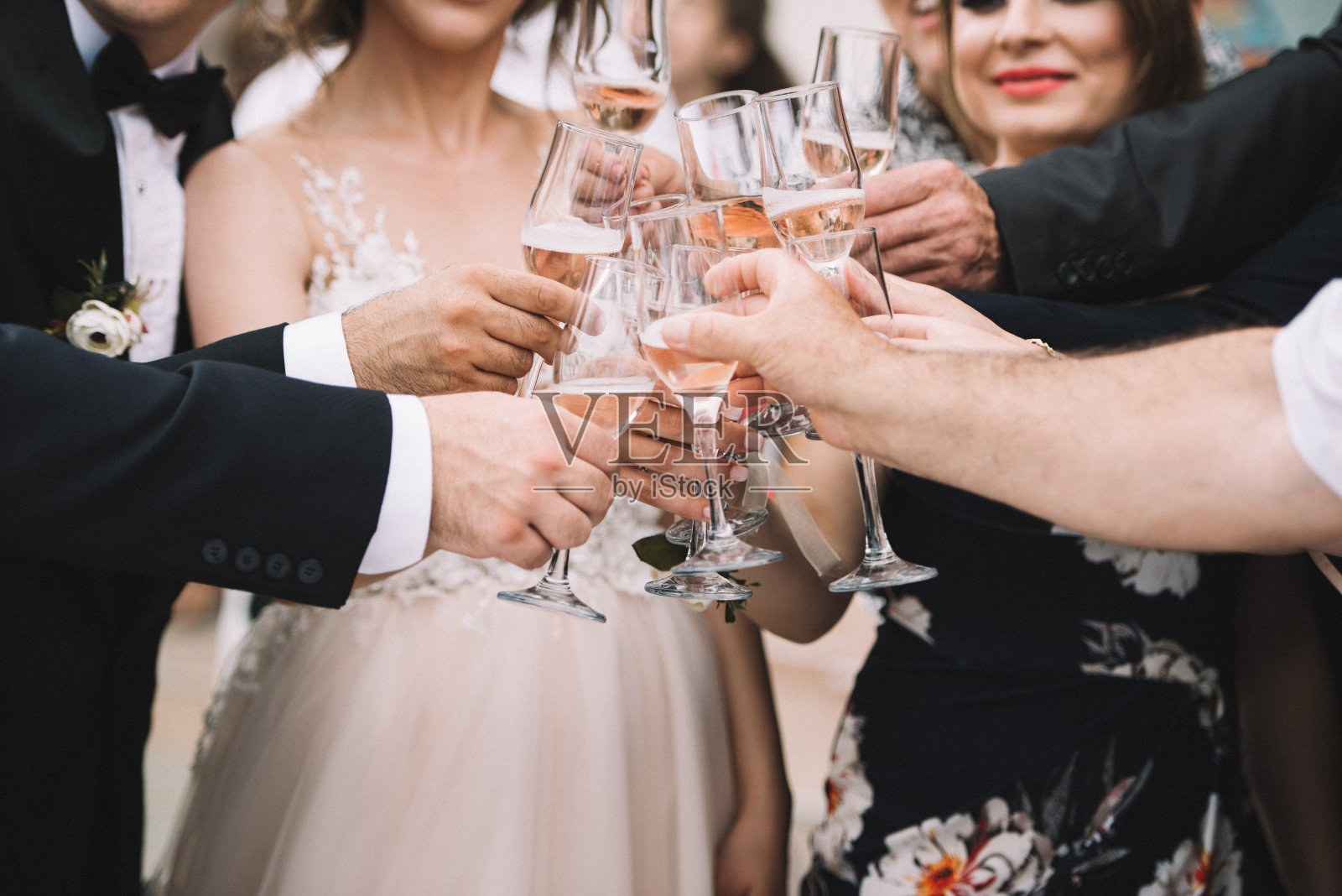 婚礼香槟祝酒-股票形象照片摄影图片