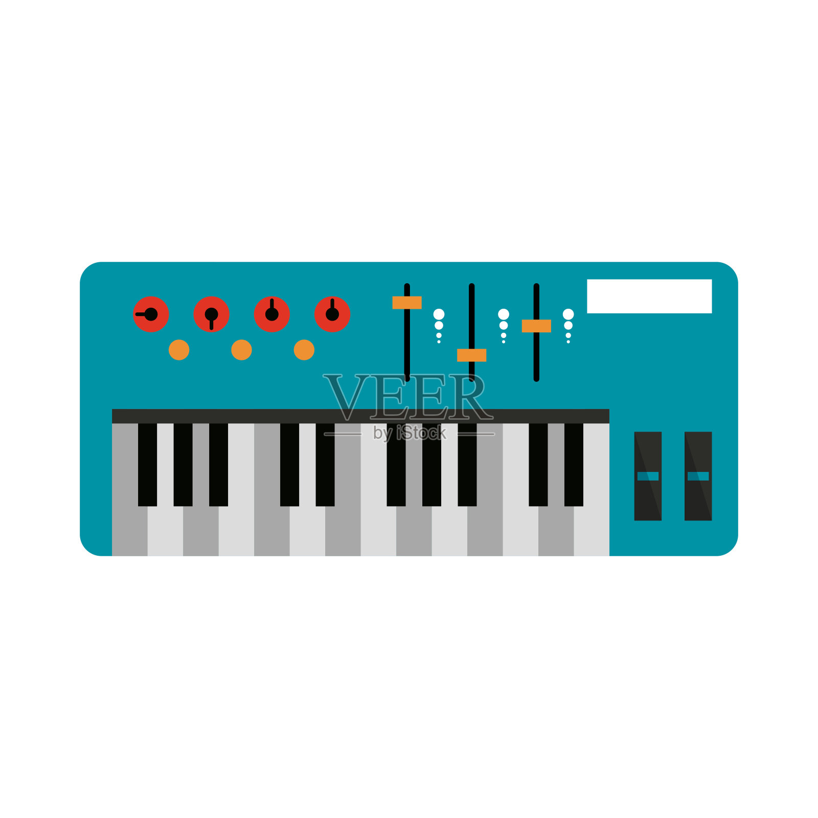 音乐键盘孤立设计元素图片