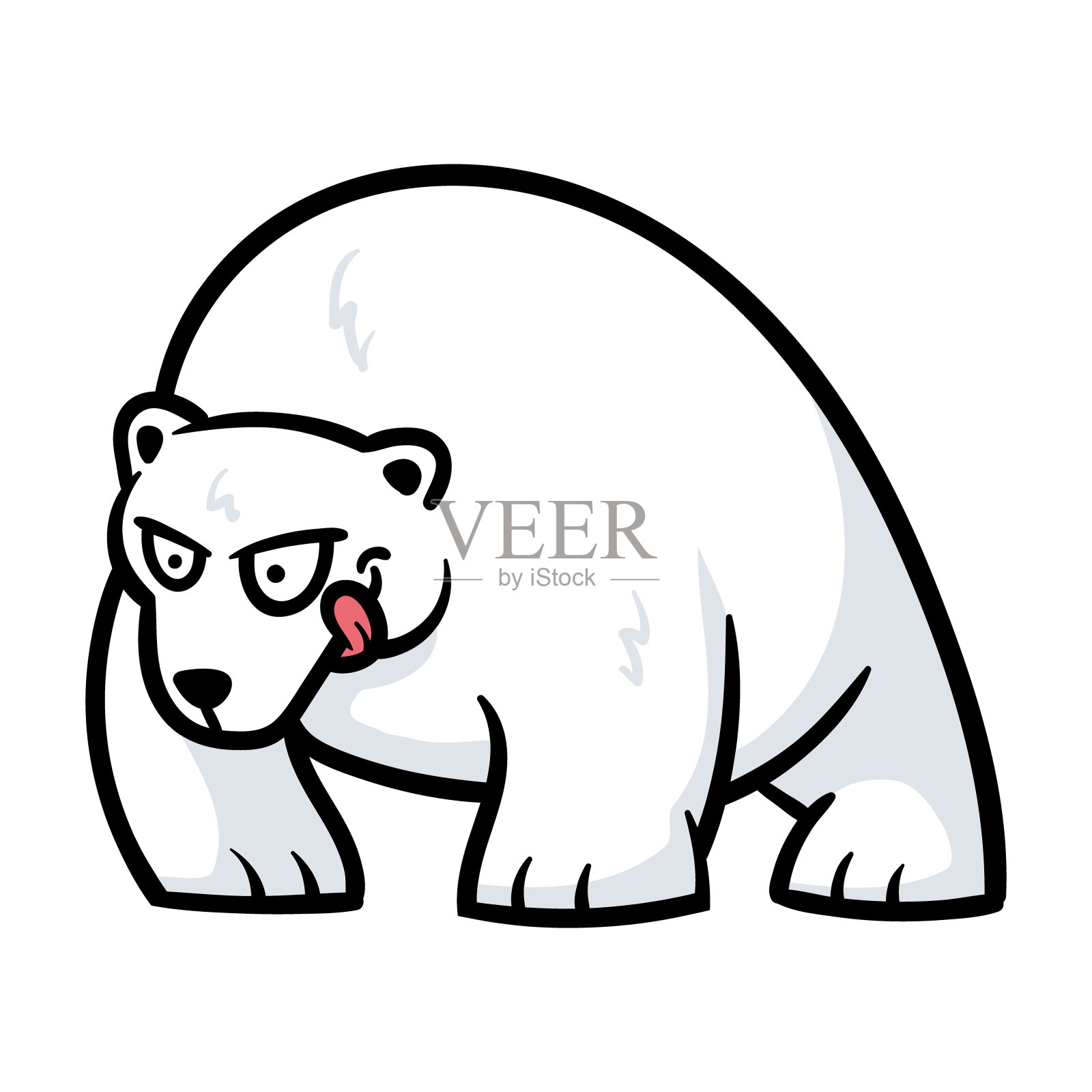 卡通北极熊设计元素图片