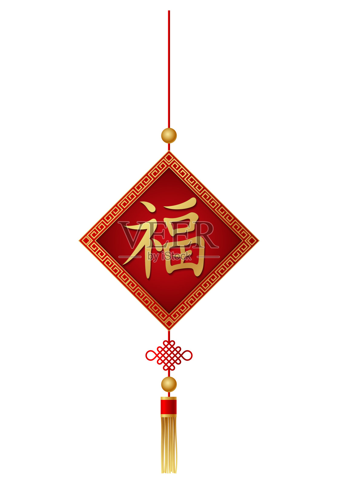 中国新年结。好运的象征插画图片素材