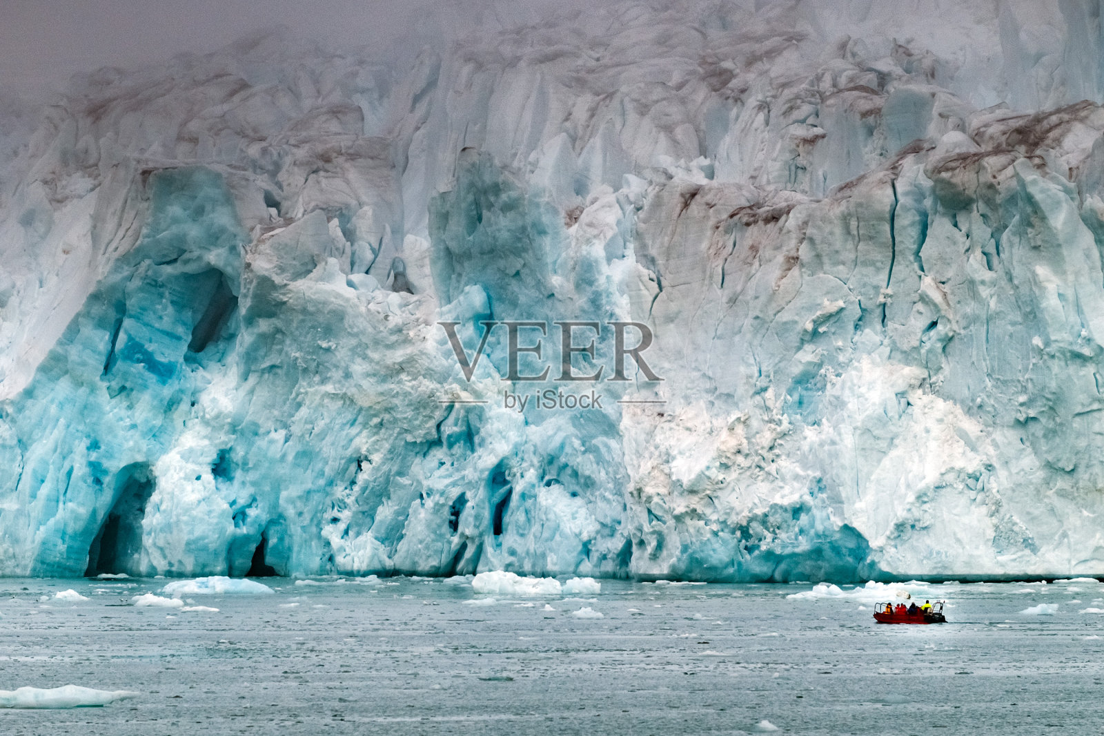 斯瓦尔巴特群岛斯匹茨卑尔根岛冰川景观照片摄影图片