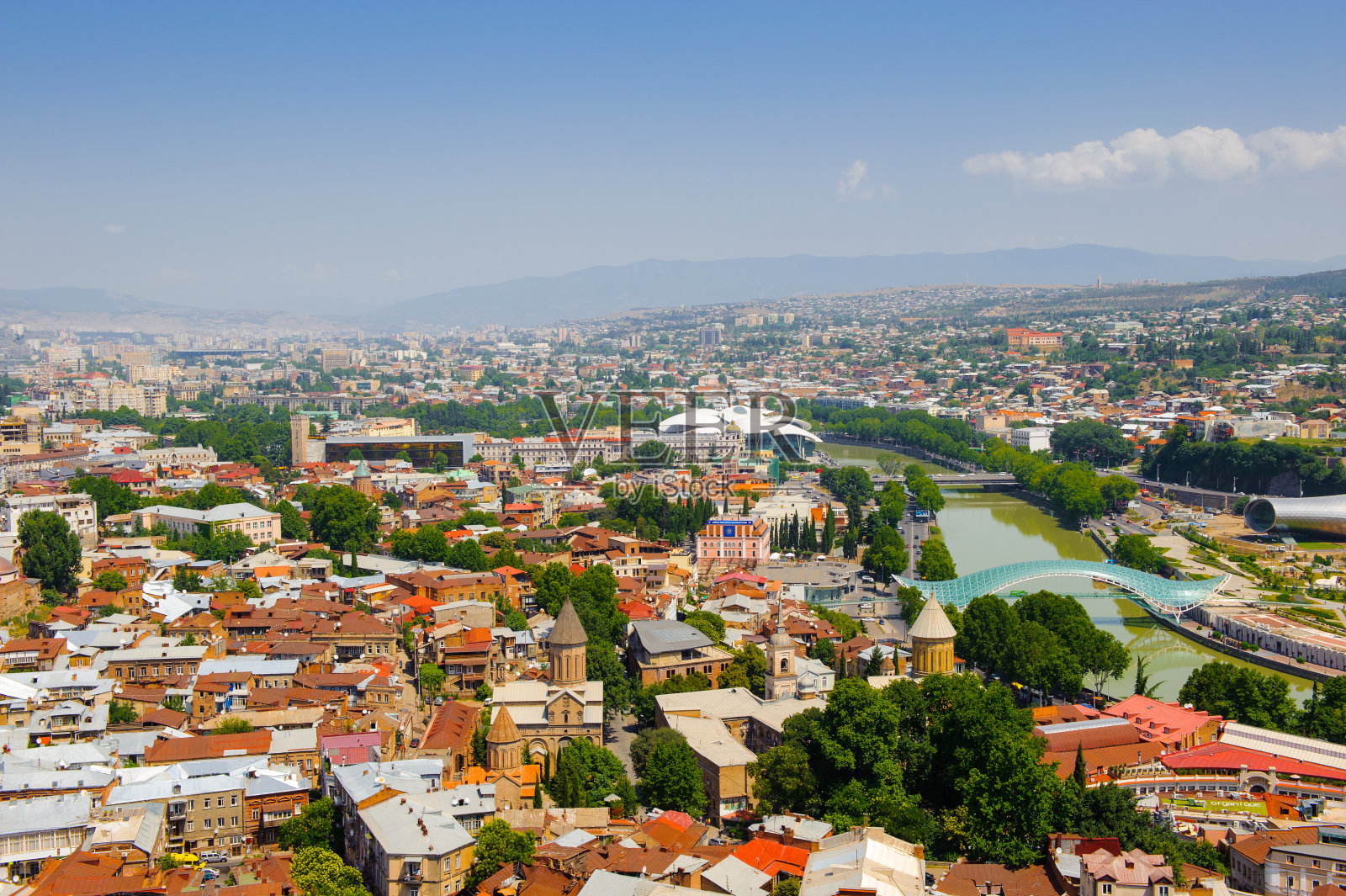 格鲁吉亚第比利斯全景。第比利斯是格鲁吉亚的首都和最大的城市，有150万人口照片摄影图片