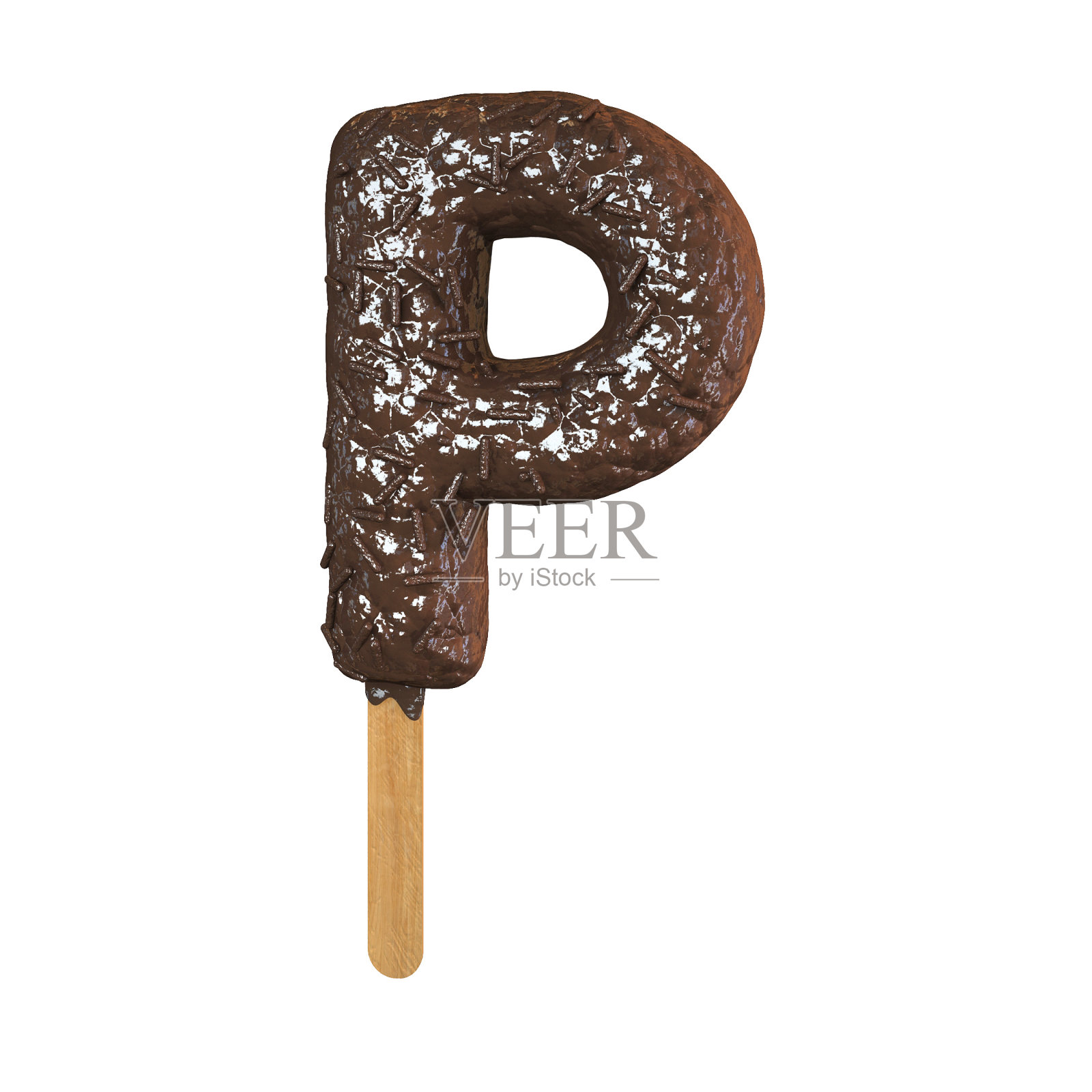 巧克力冰淇淋字体。字母P照片摄影图片