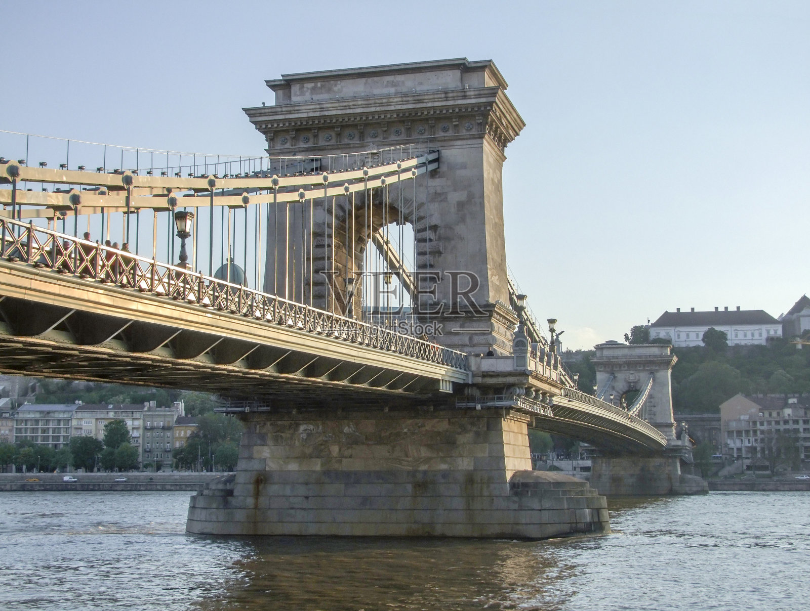 布达佩斯锚链桥照片摄影图片