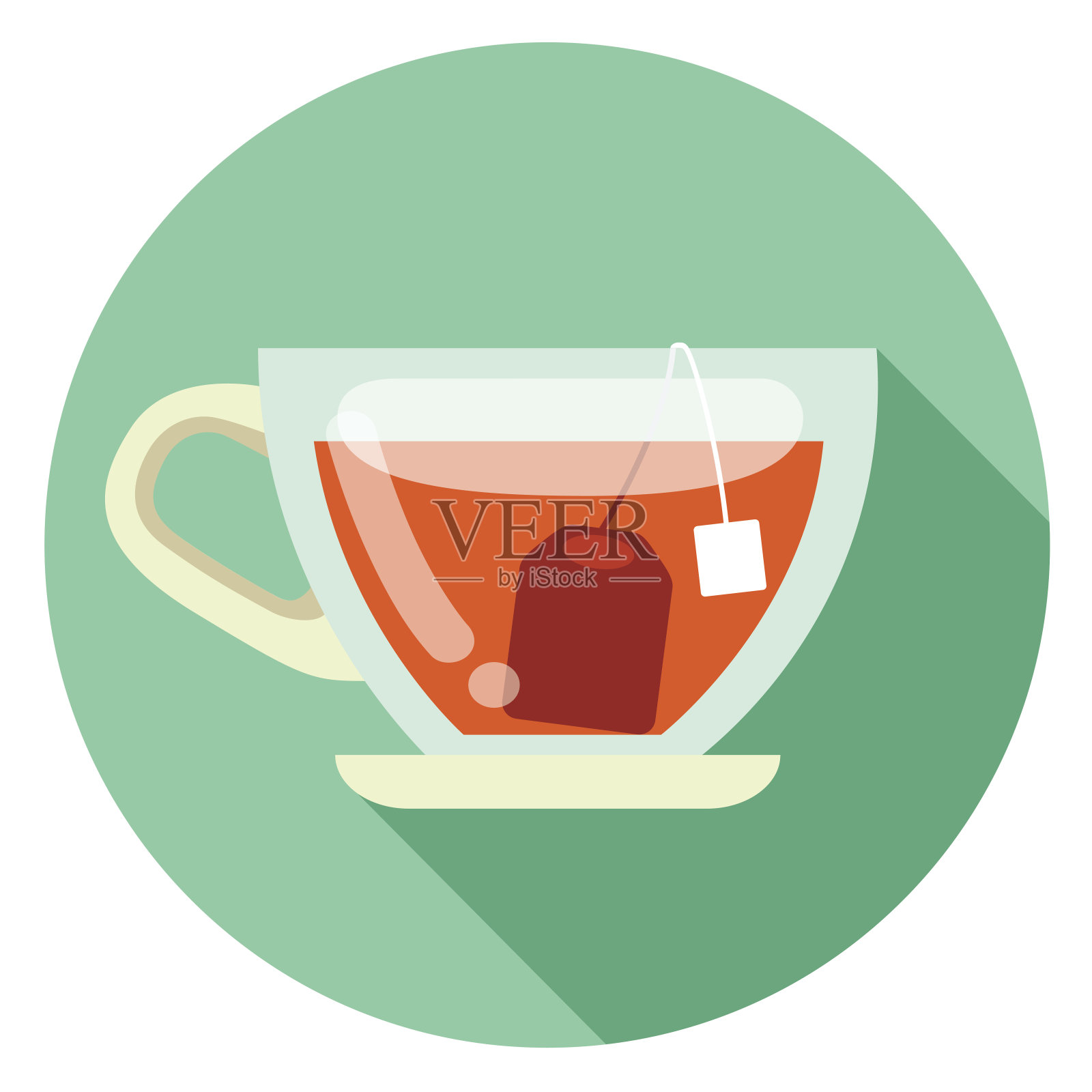 杯中的茶平设计图标插画图片素材